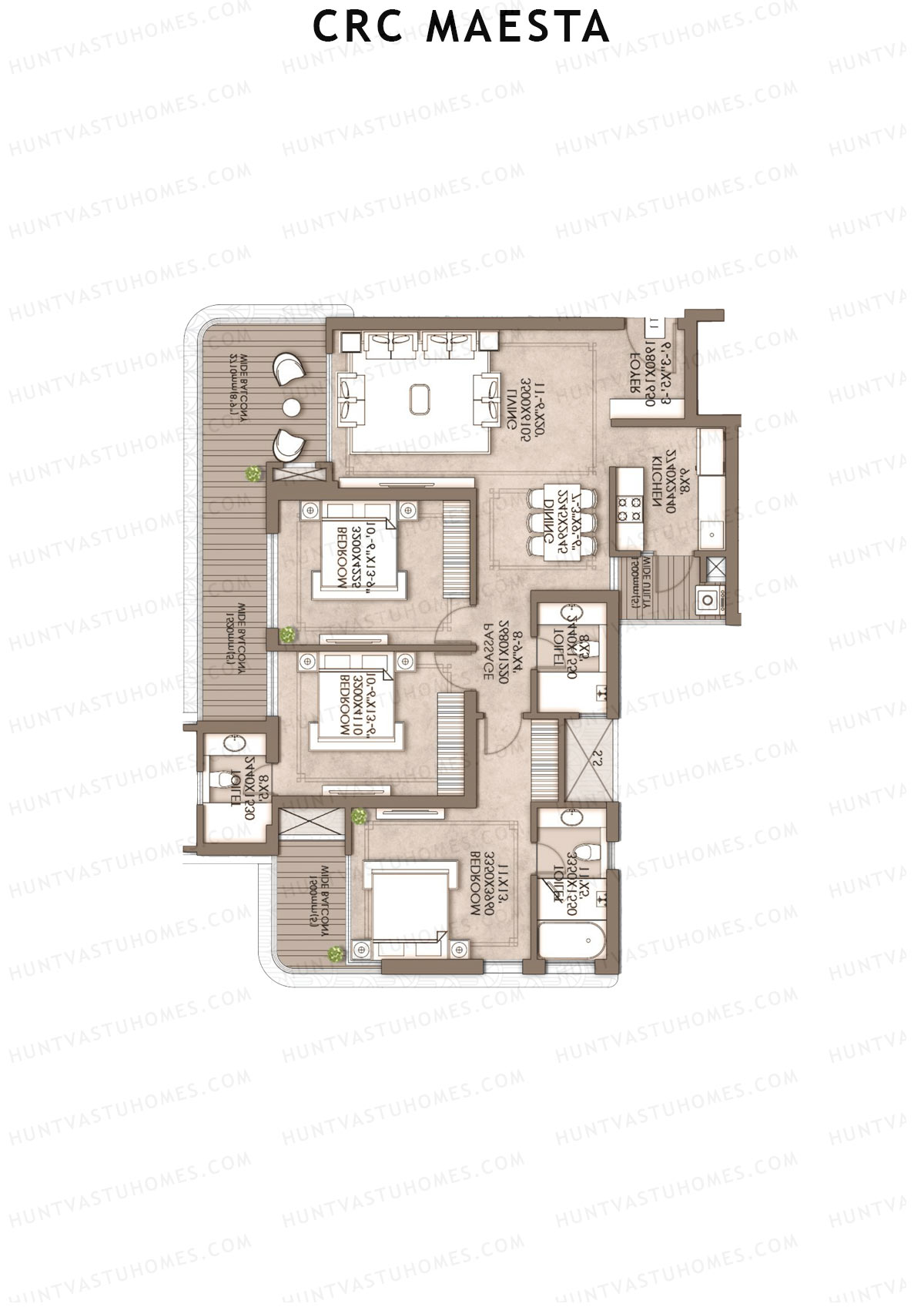 CRC Maesta Tower 5 Unit 2 Floor Plan