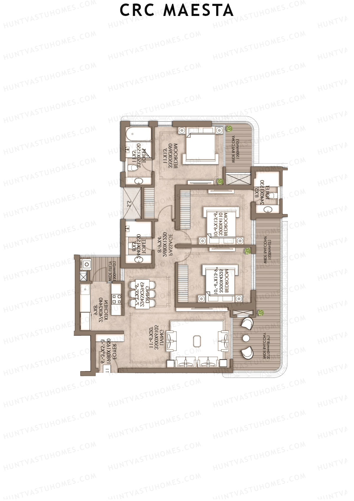 CRC Maesta Tower 5 Unit 4 Floor Plan