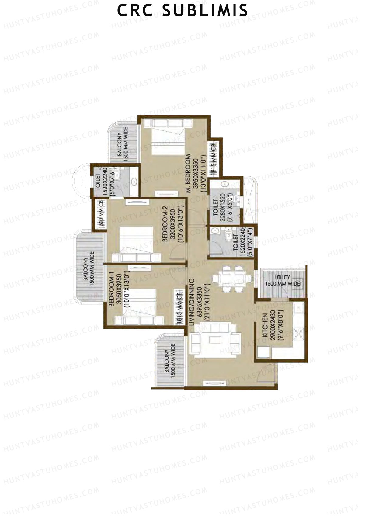 Crc Sublimis Tower 1 Unit 2 Floor Plan