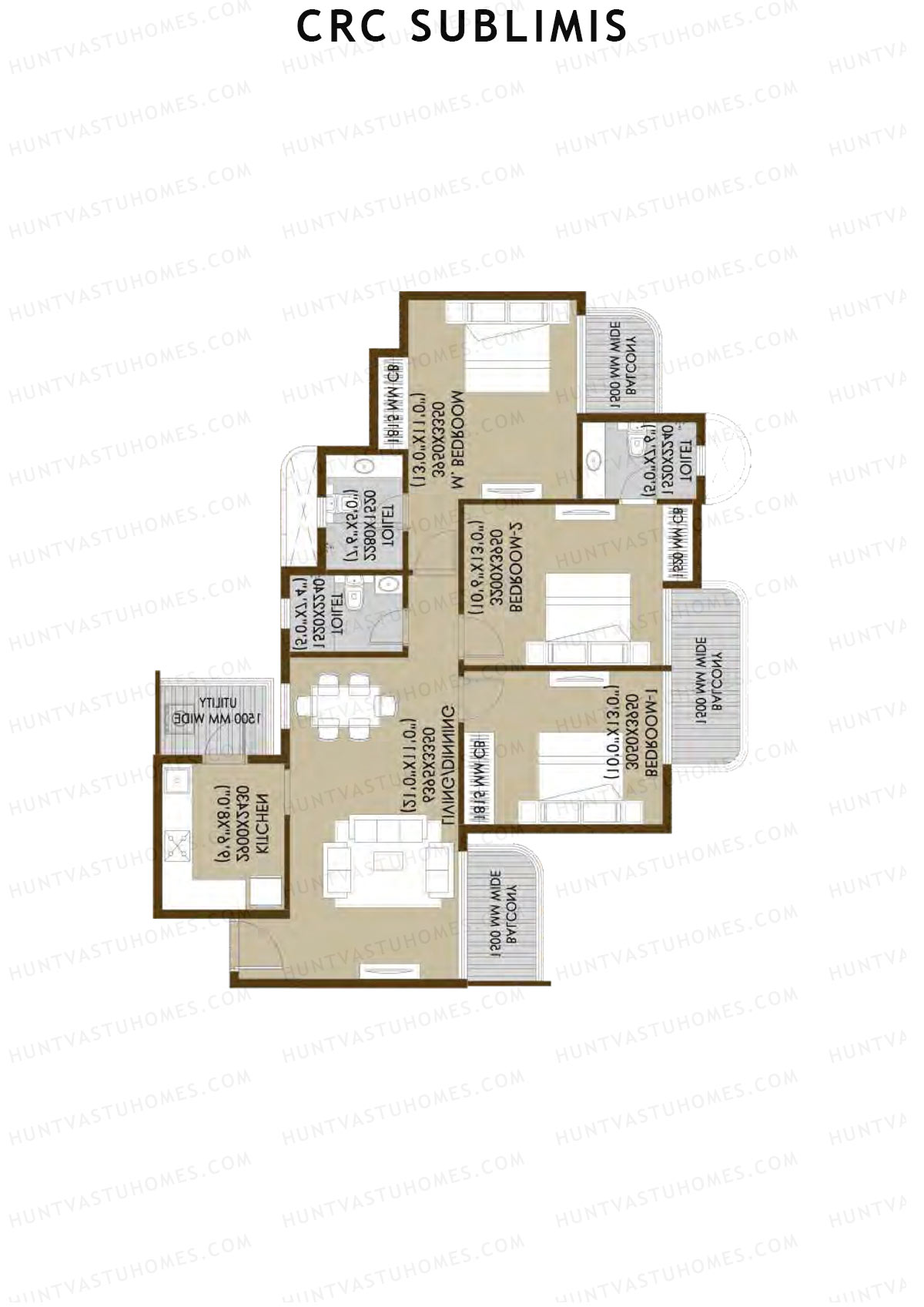 Crc Sublimis Tower 1 Unit 3 Floor Plan