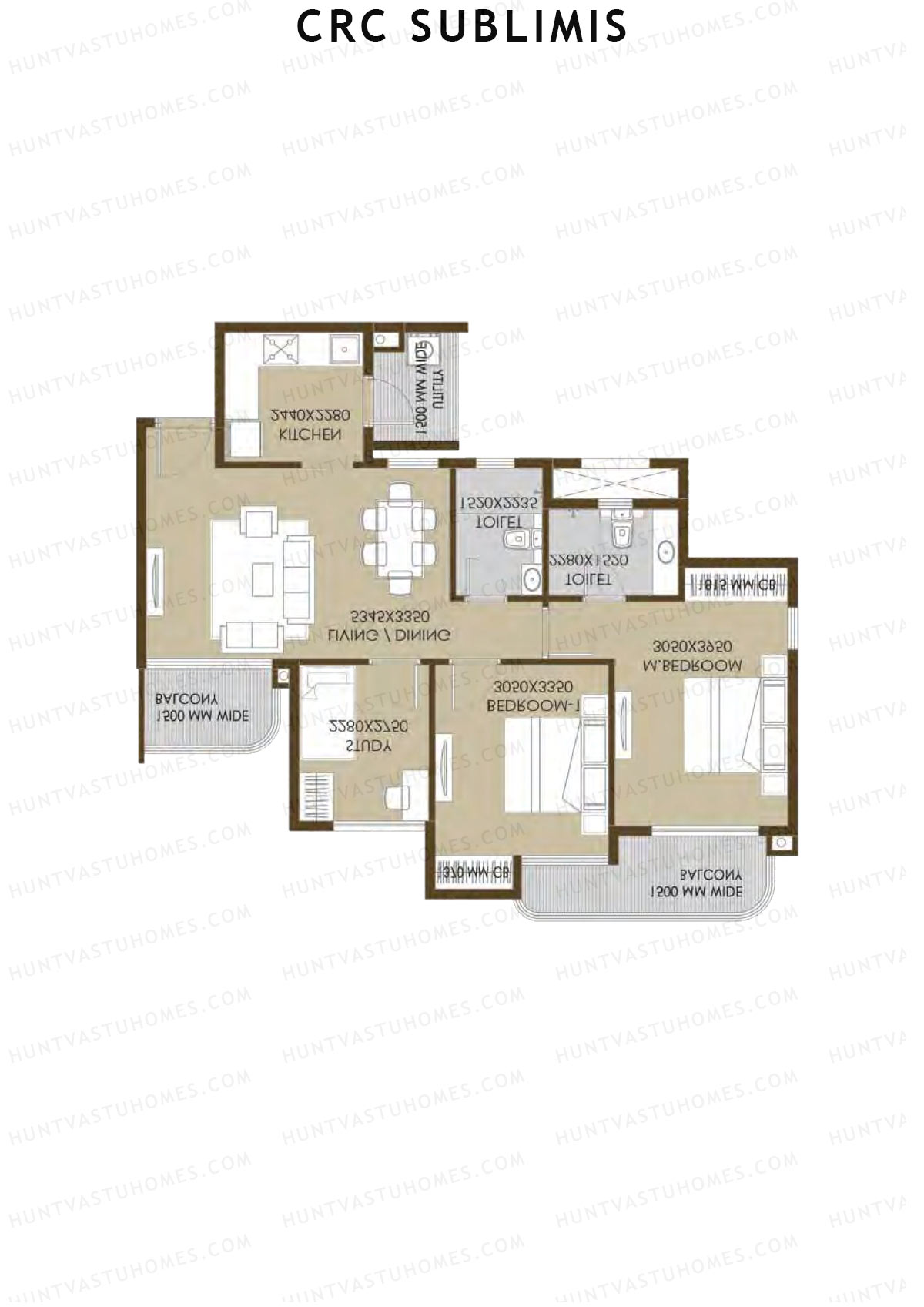 Crc Sublimis Tower 3 Unit 1 Floor Plan