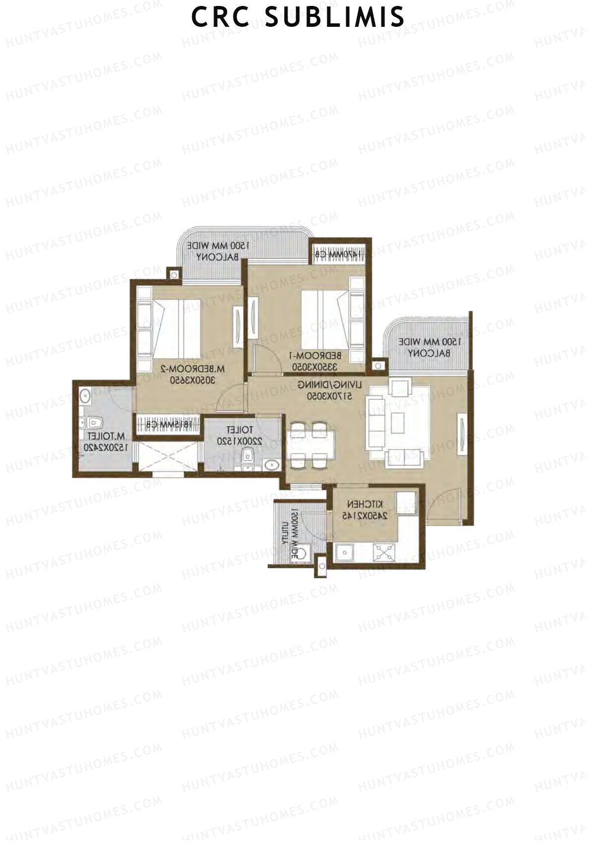 Crc Sublimis Tower 3 Unit 3 Floor Plan