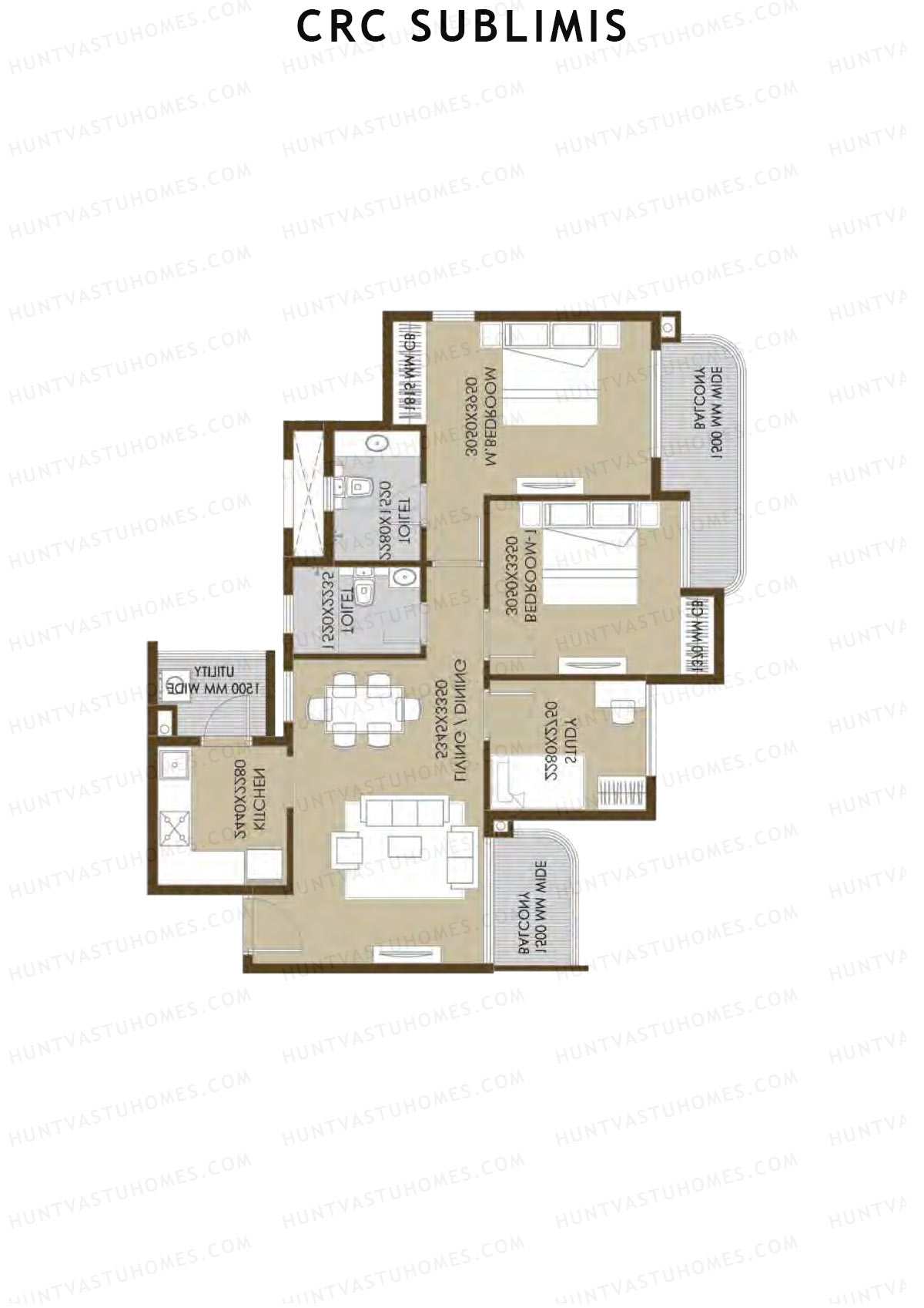 Crc Sublimis Tower 5 Unit 1 Floor Plan