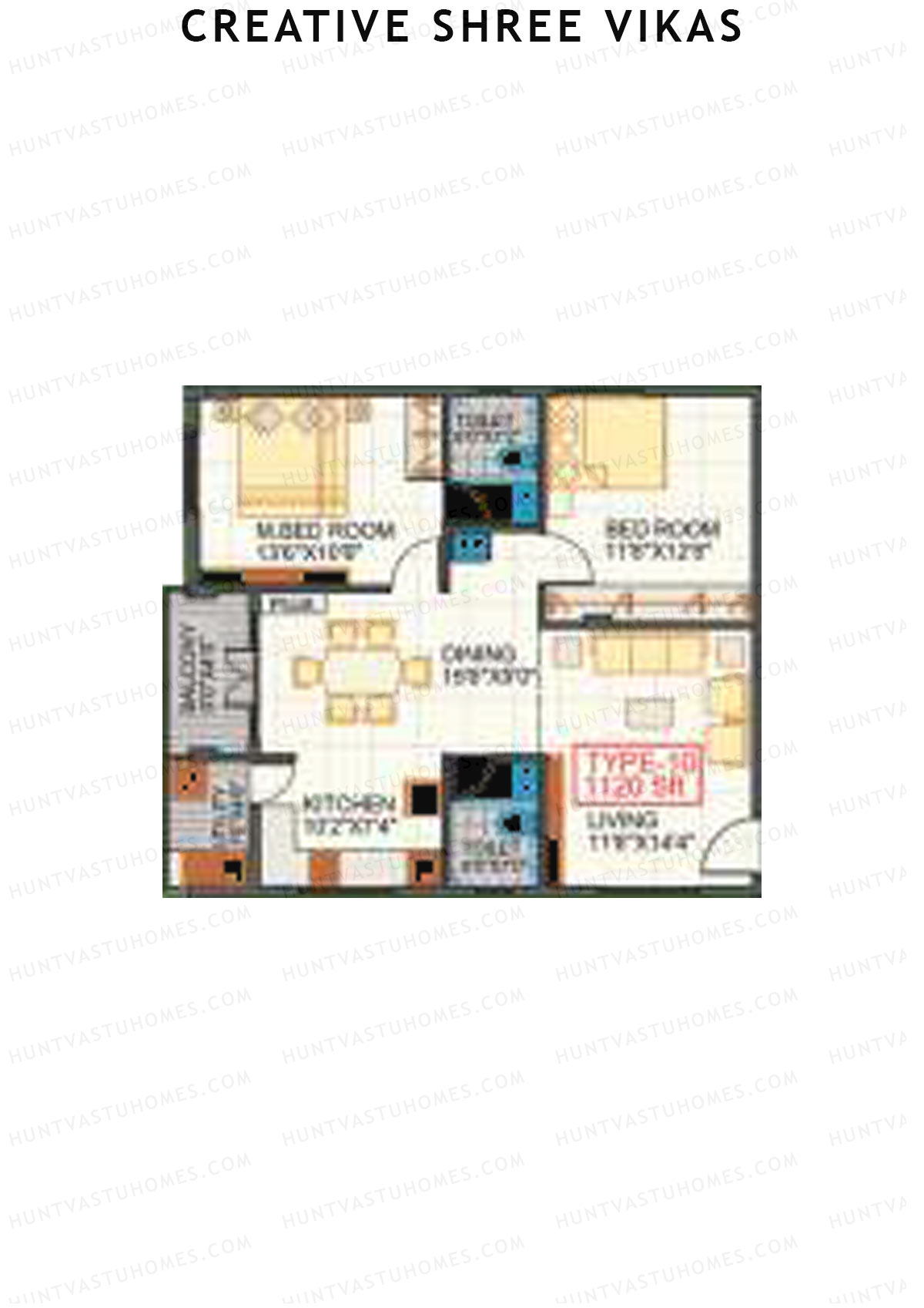 Creative Shree Vikas Block 1 Unit 10 Floor Plan