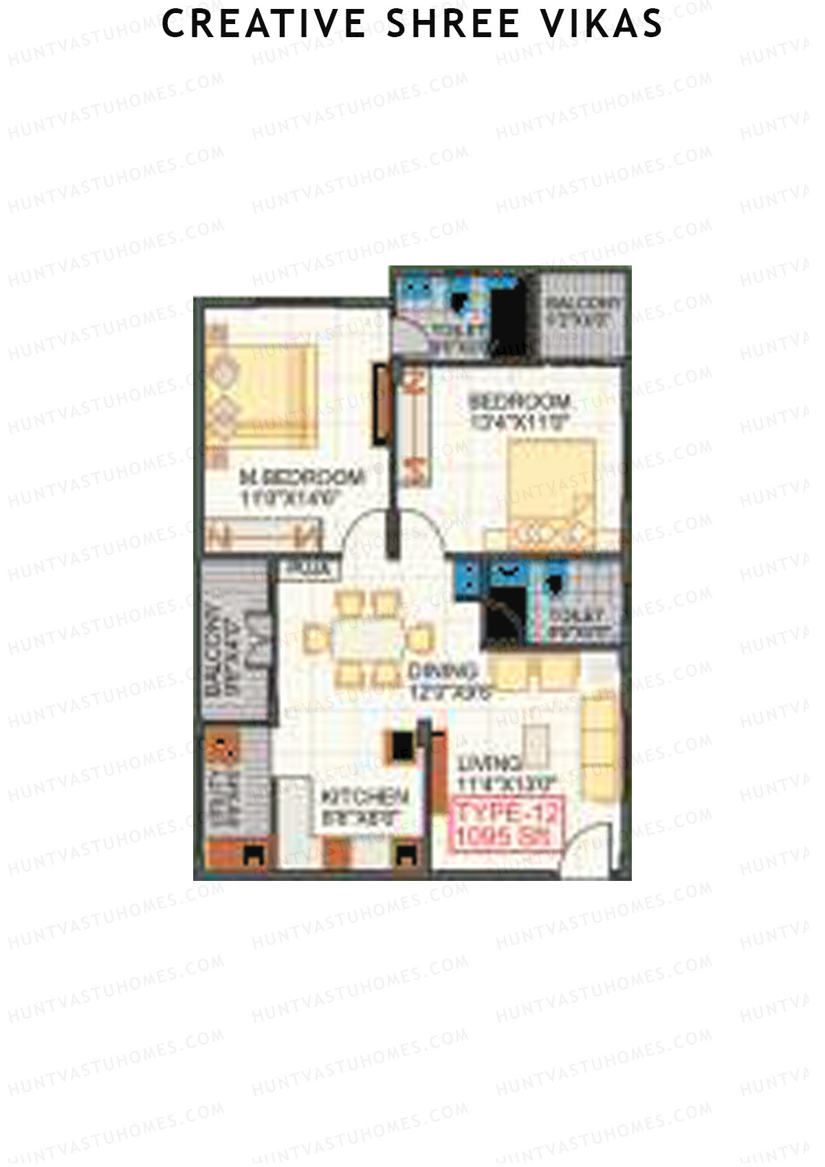 Creative Shree Vikas Block 1 Unit 12 Floor Plan