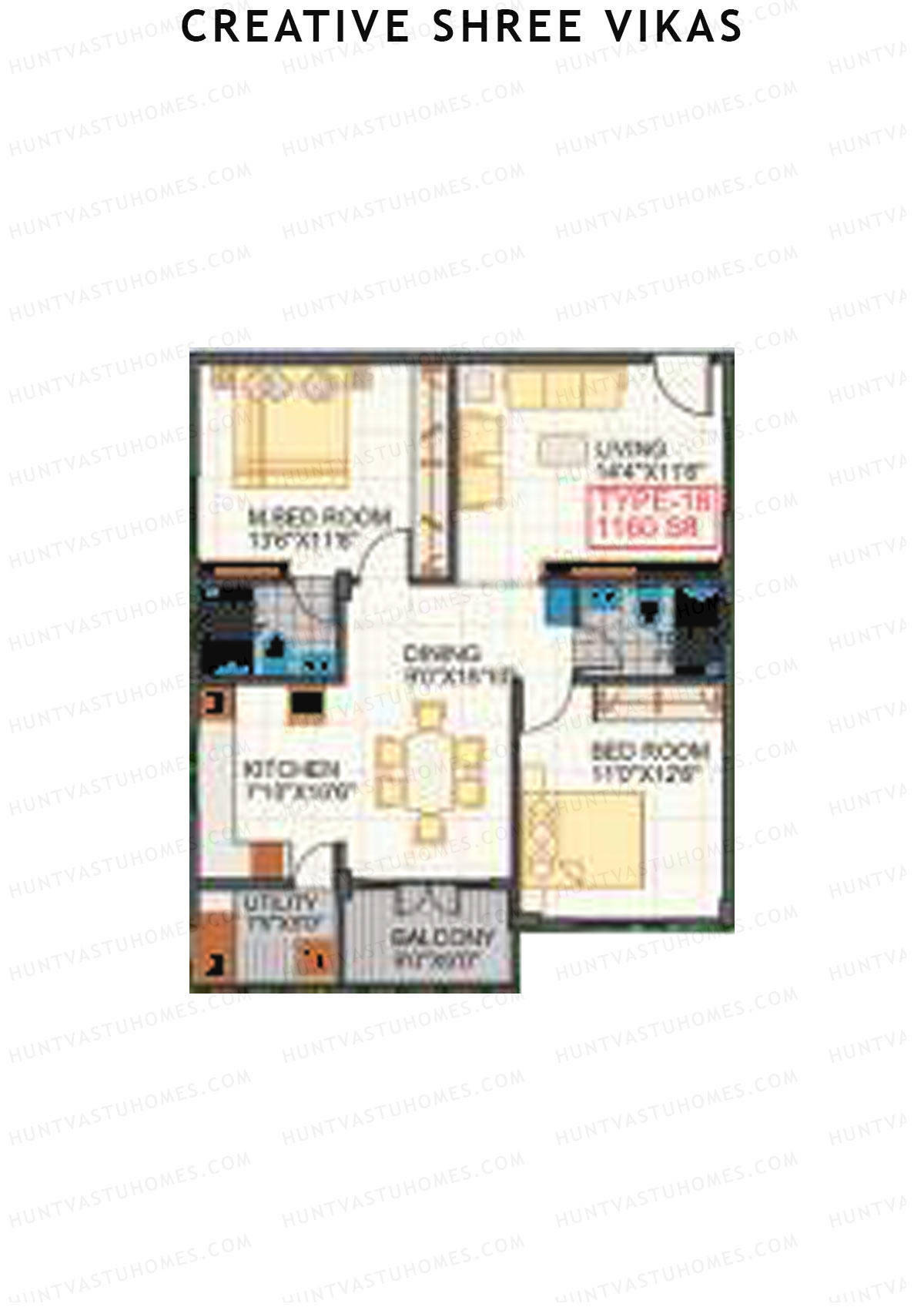 Creative Shree Vikas Block 1 Unit 3 Floor Plan