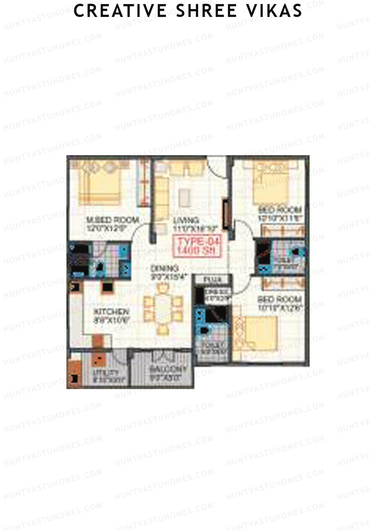 Creative Shree Vikas Block 1 Unit 4 Floor Plan
