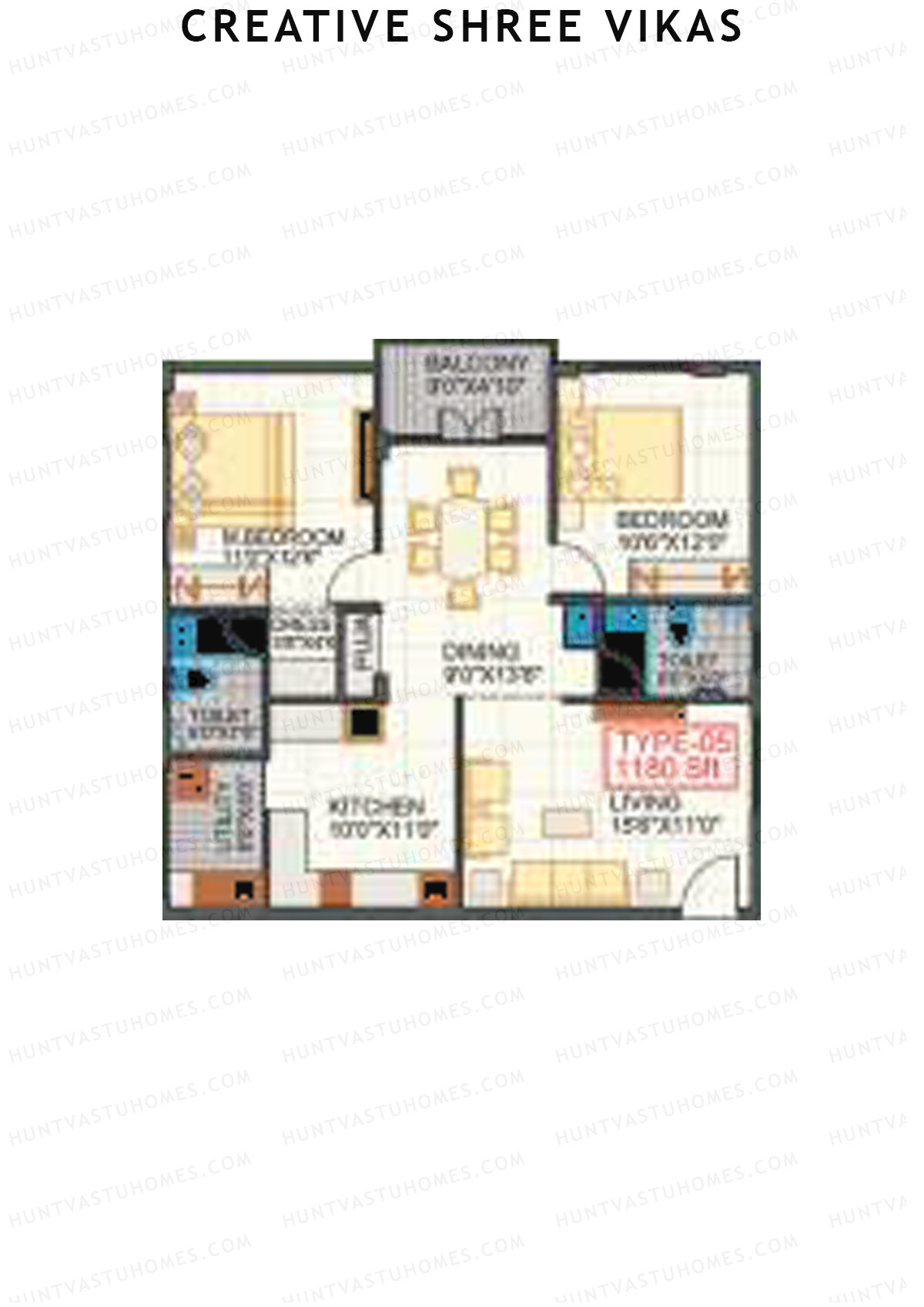 Creative Shree Vikas Block 1 Unit 5 Floor Plan