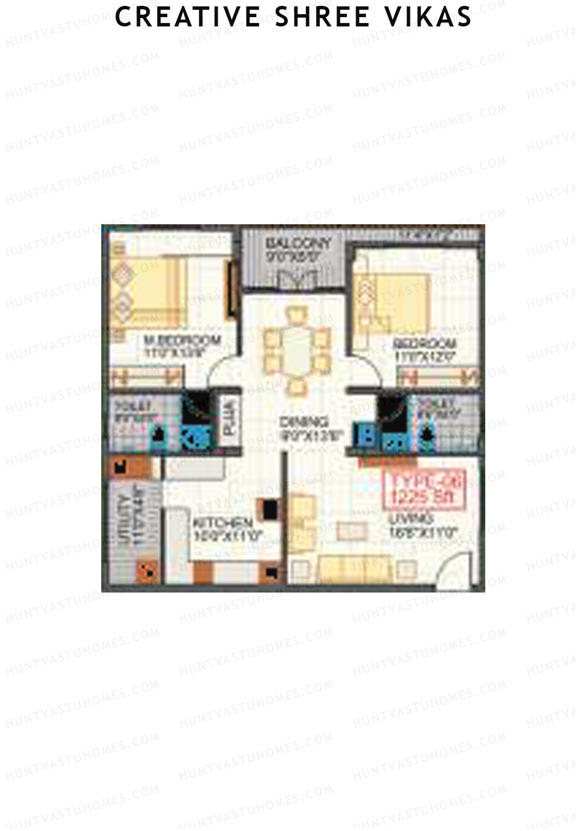 Creative Shree Vikas Block 1 Unit 7 Floor Plan