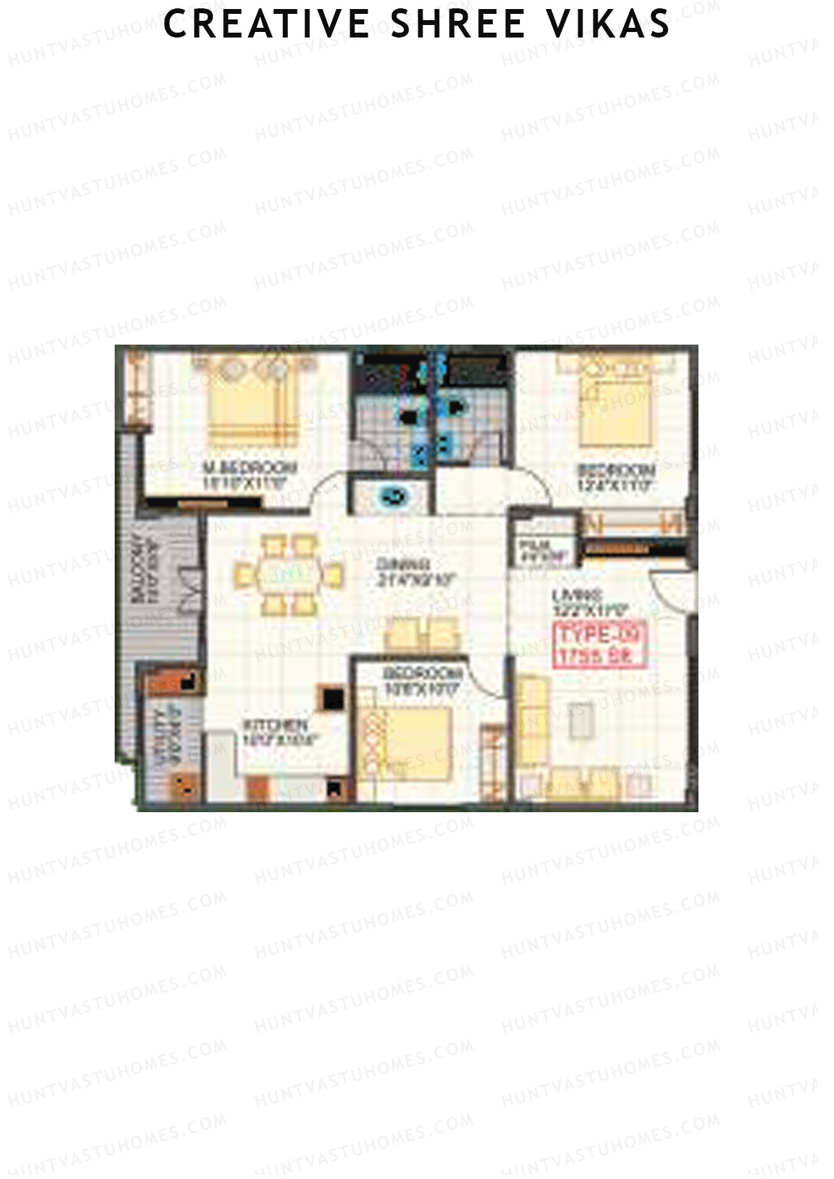 Creative Shree Vikas Block 1 Unit 9 Floor Plan