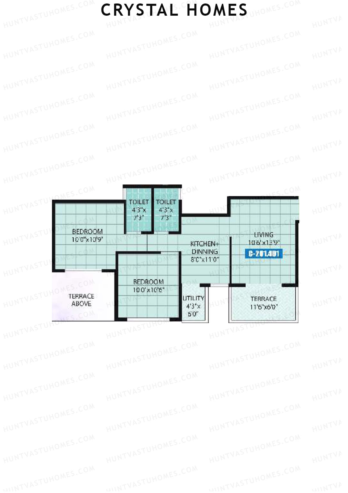 Crystal Homes Tower C Unit 1 Floor Plan