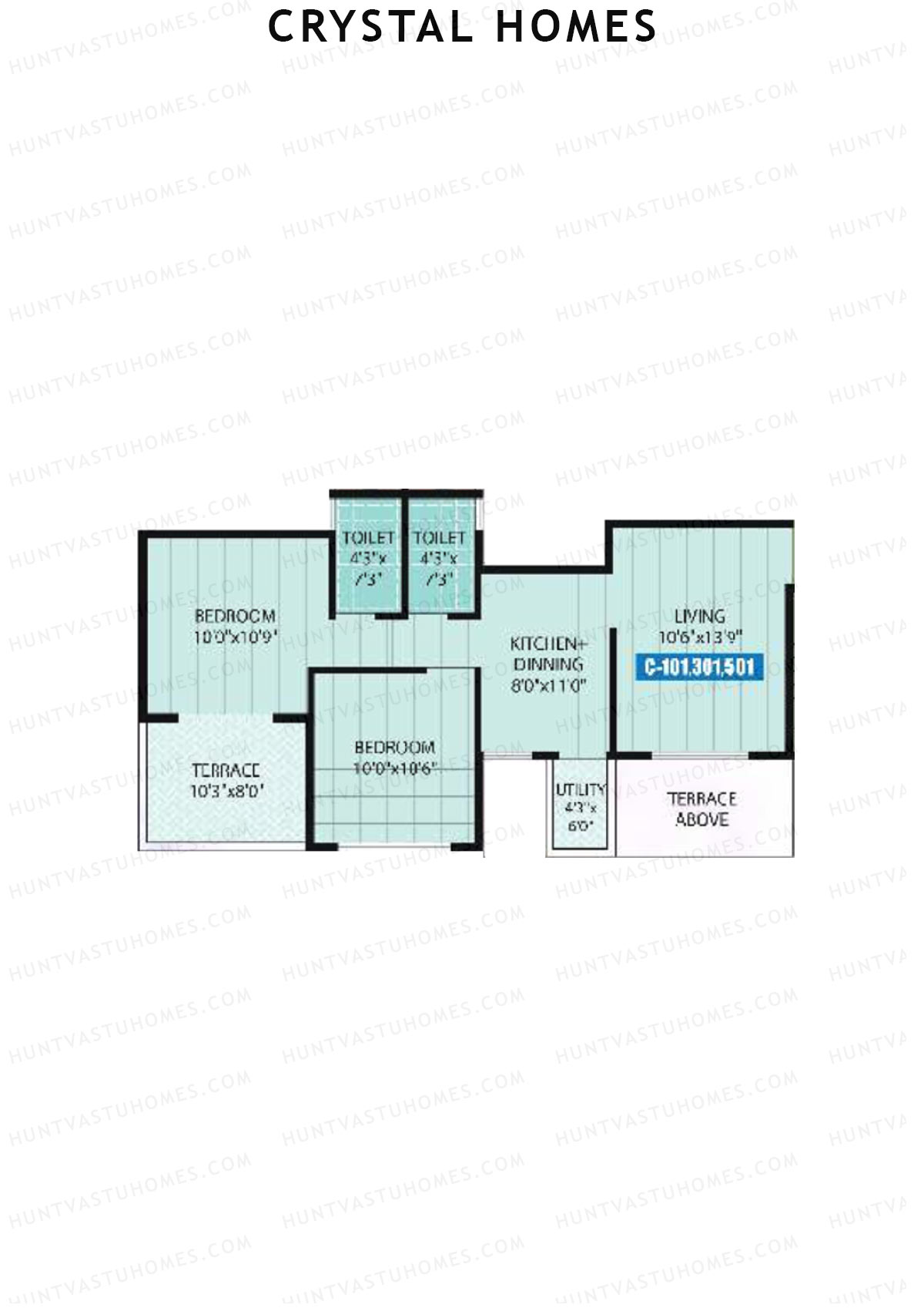 Crystal Homes Tower C Unit 1 Floor Plan