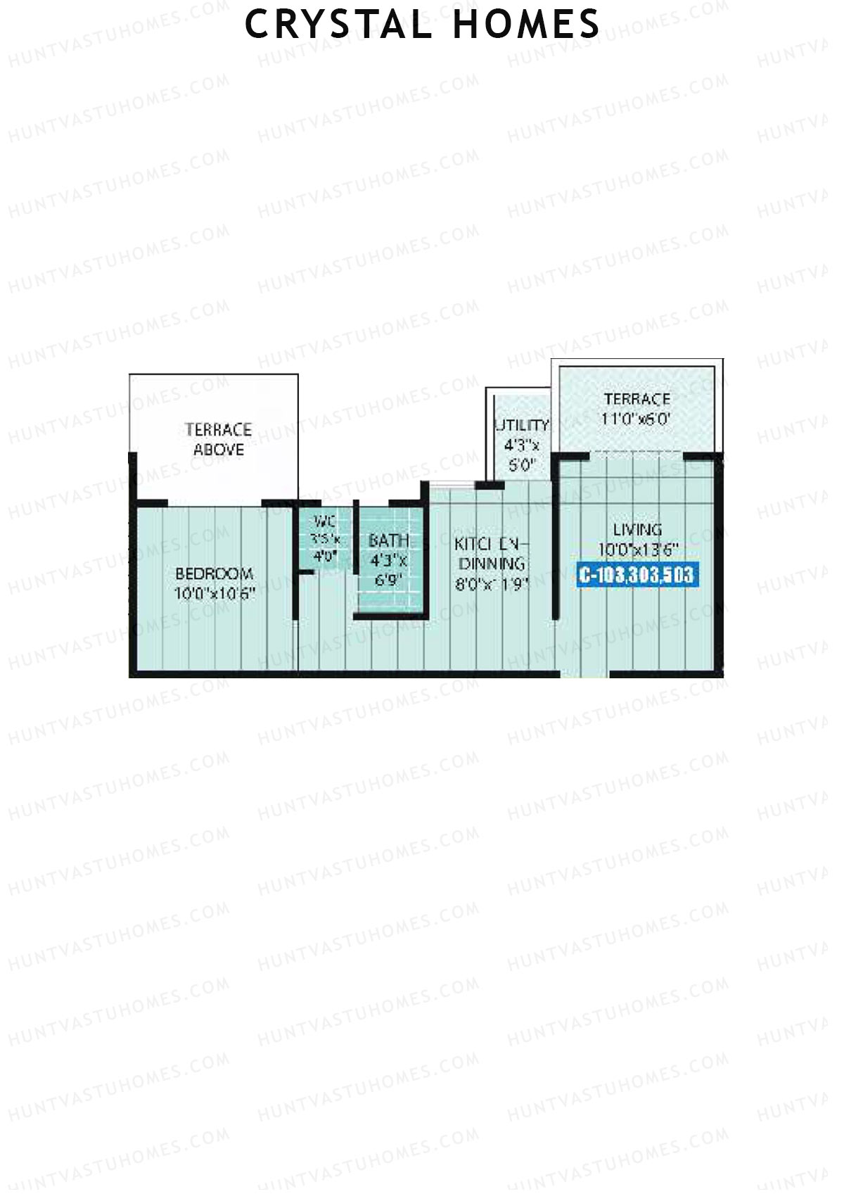 Crystal Homes Tower C Unit 3 Floor Plan