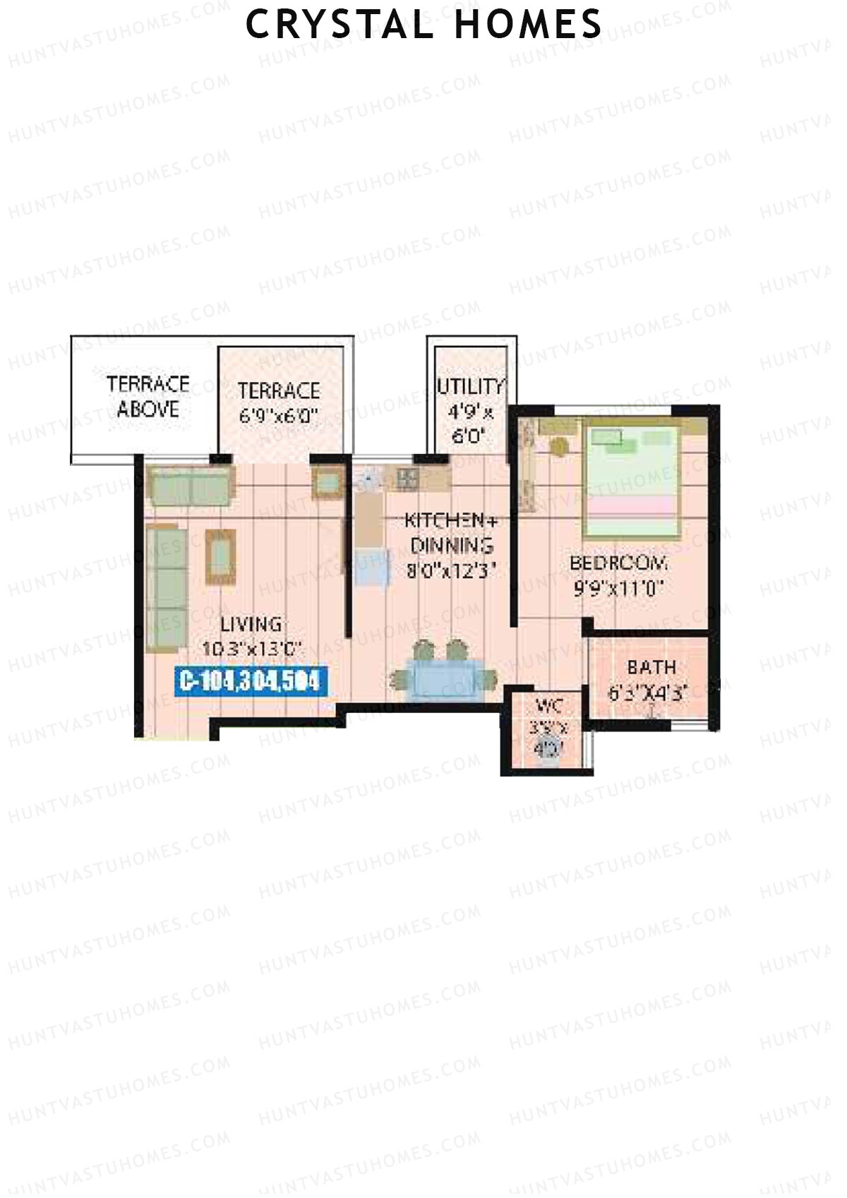 Crystal Homes Tower C Unit 4 Floor Plan