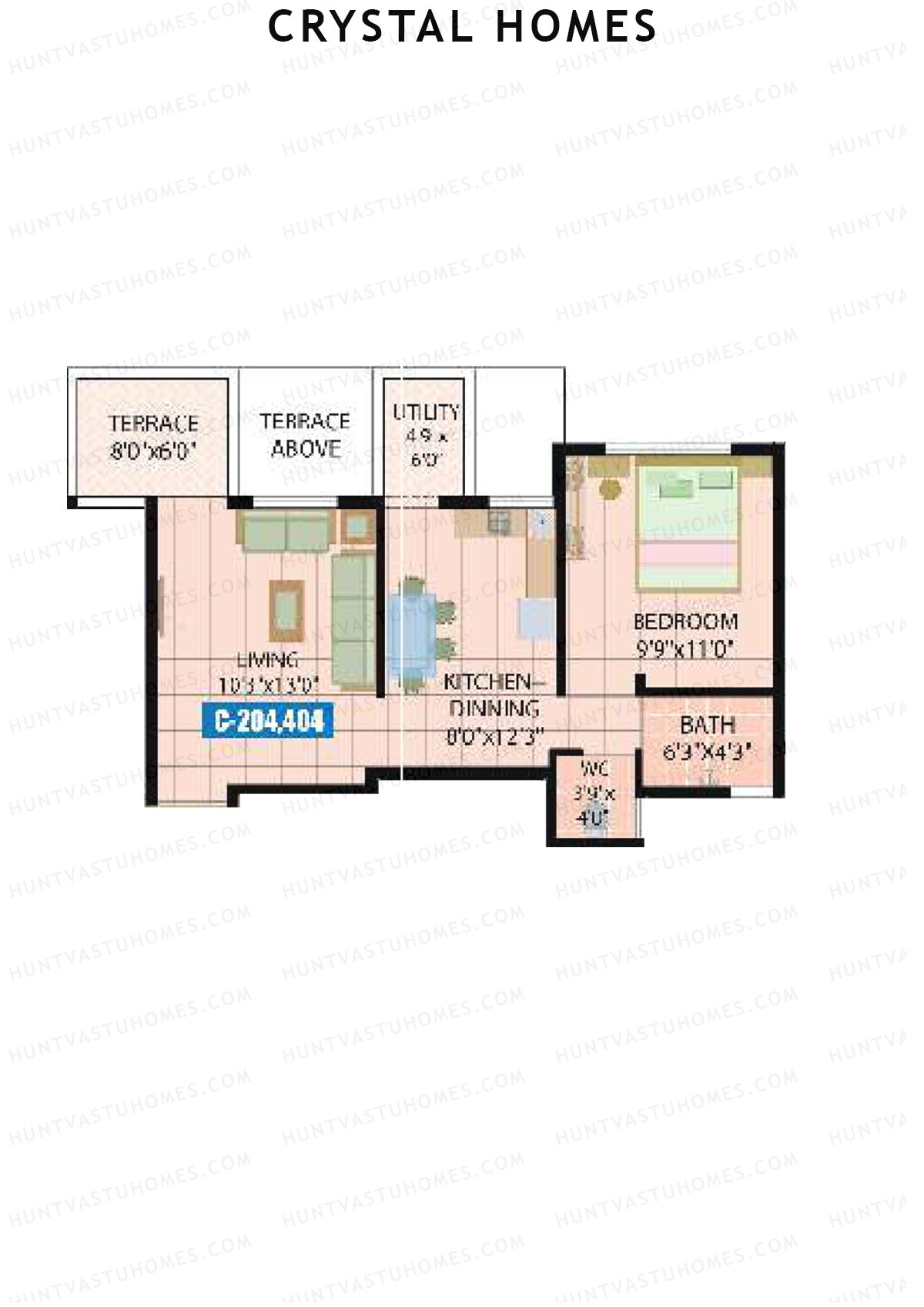 Crystal Homes Tower C Unit 4 Floor Plan