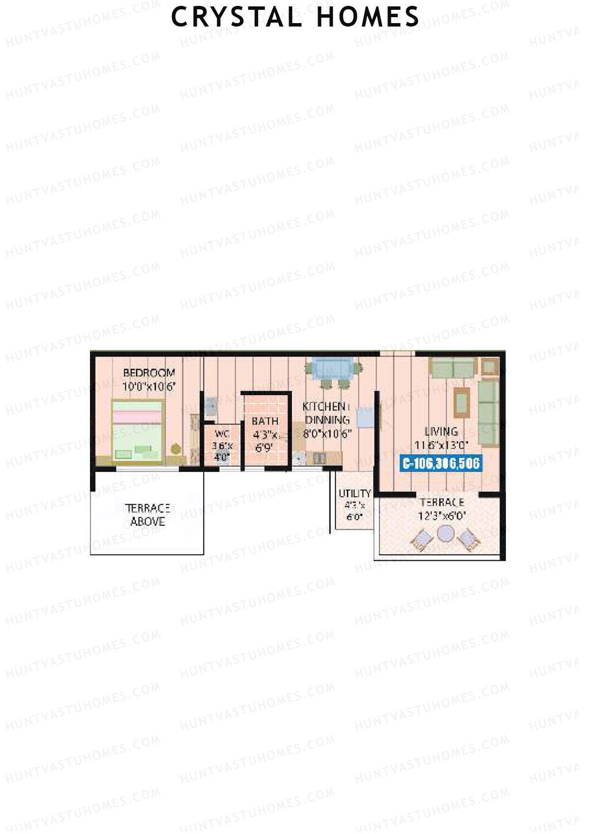 Crystal Homes Tower C Unit 6 Floor Plan
