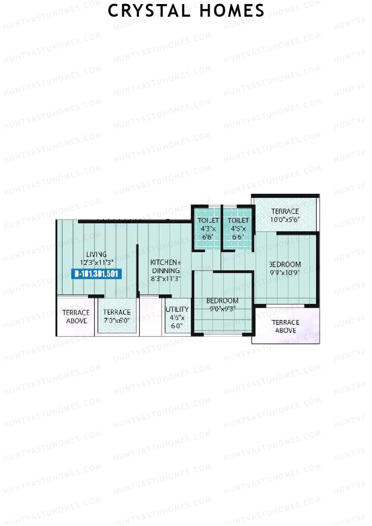 Crystal Homes Tower D Unit 1 Floor Plan