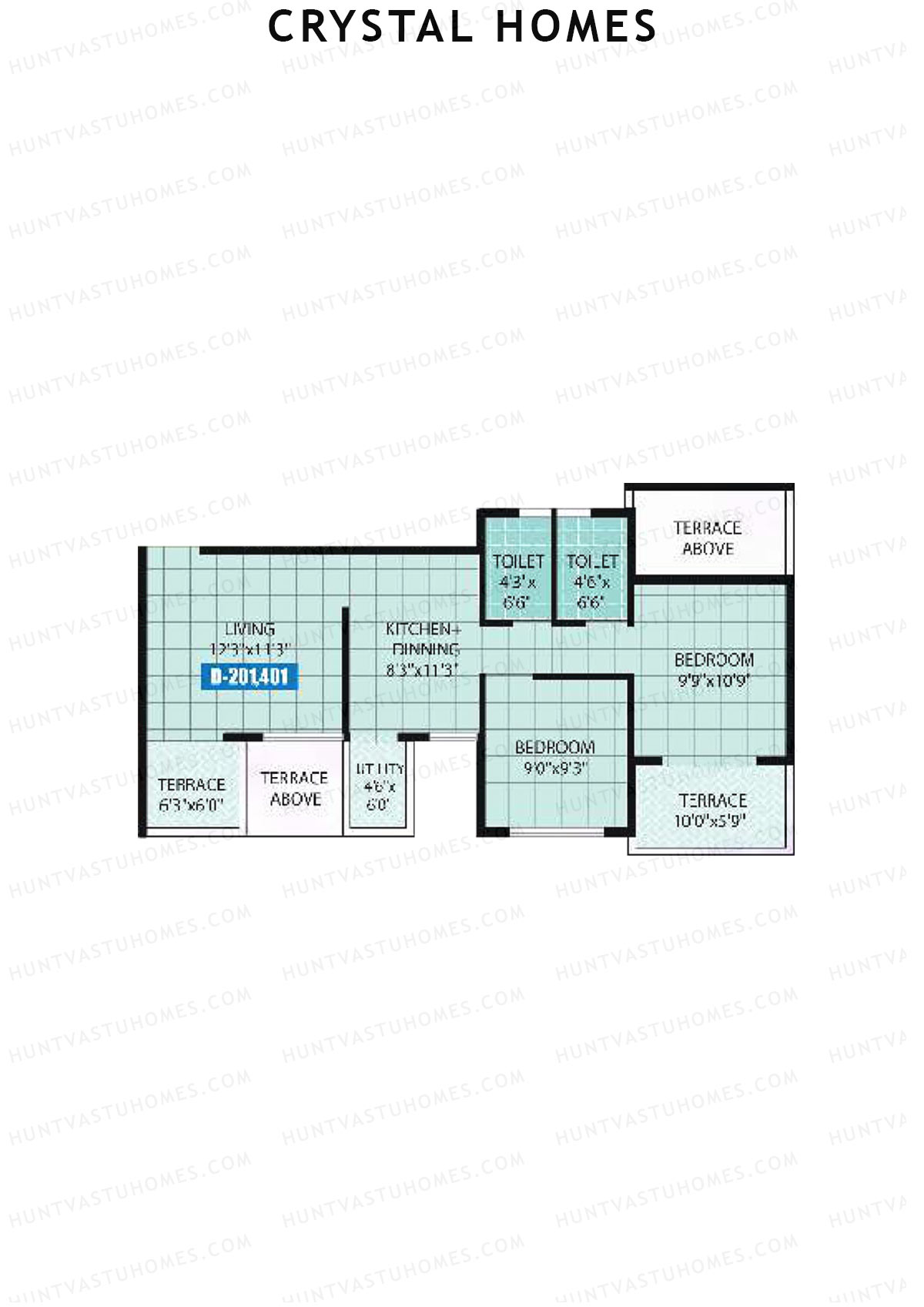 Crystal Homes Tower D Unit 1 Floor Plan