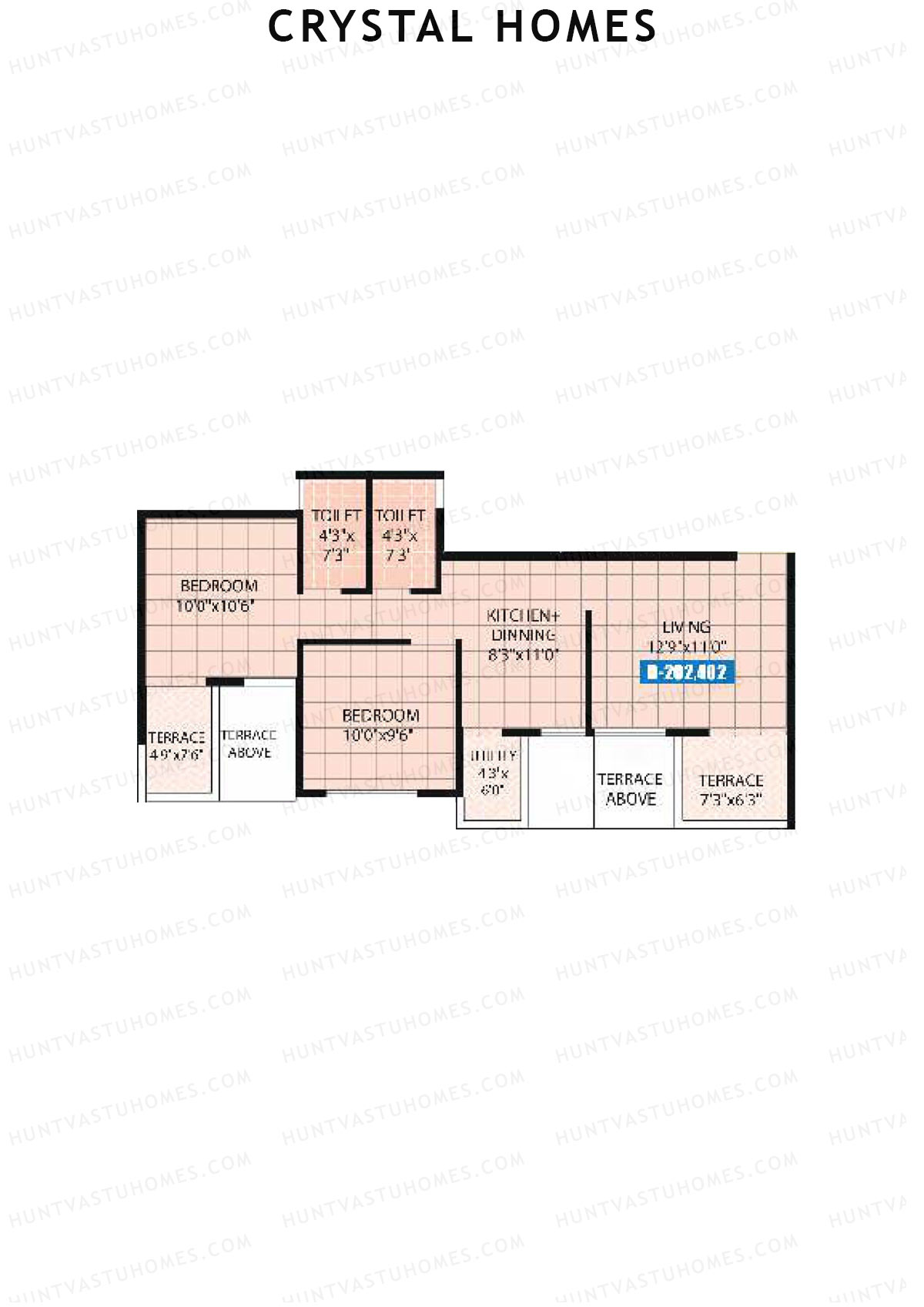 Crystal Homes Tower D Unit 2 Floor Plan