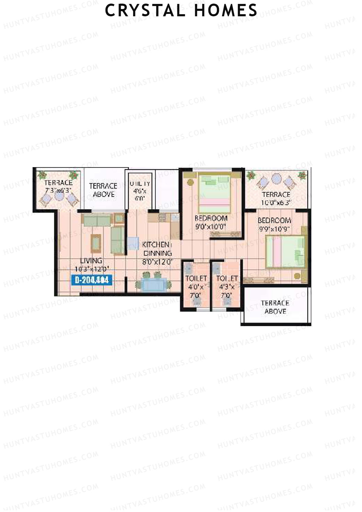 Crystal Homes Tower D Unit 4 Floor Plan