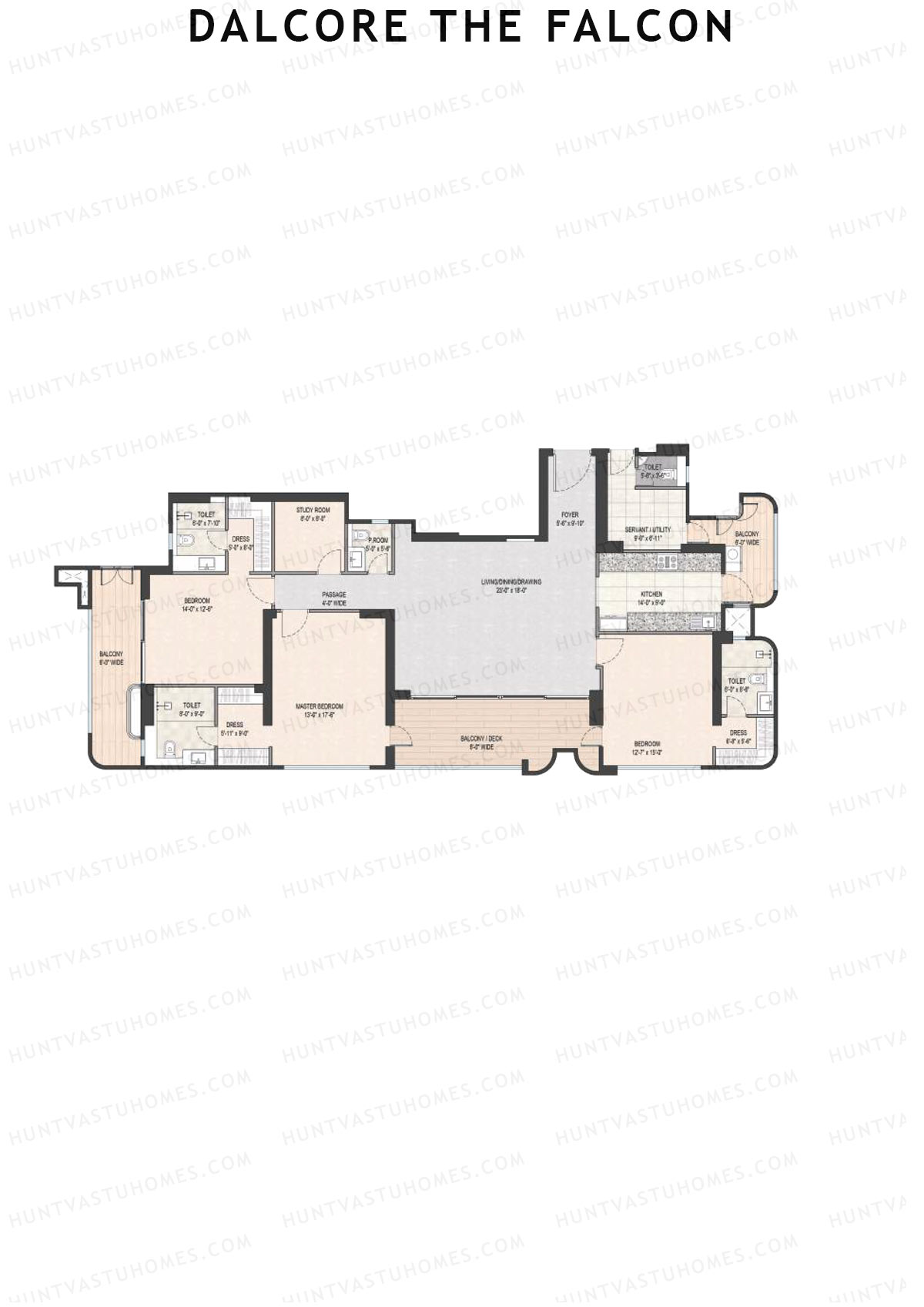Dalcore the Falcon Tower 1 Unit 2 Floor Plan