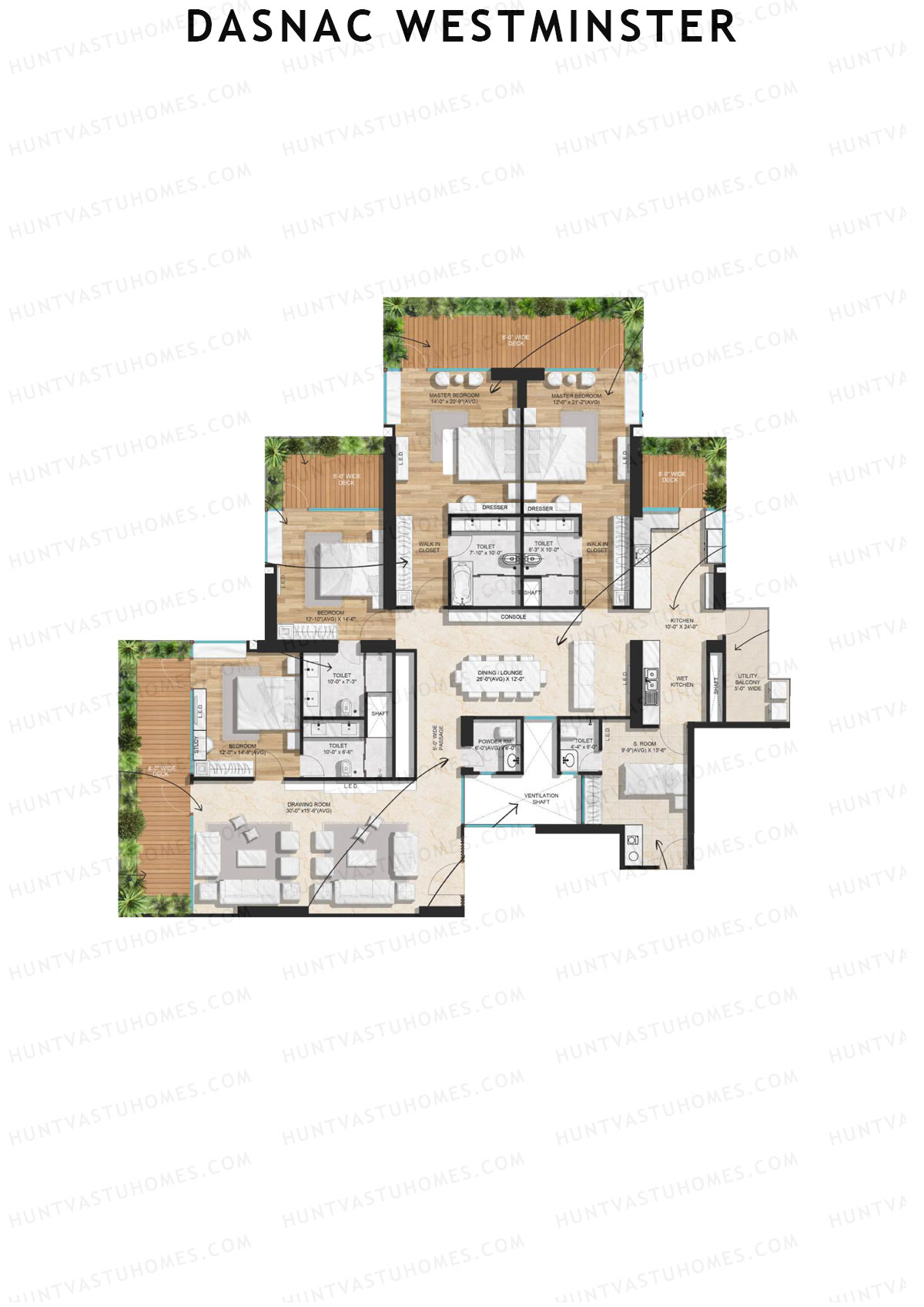 Dasnac Westminster Tower 1 Unit 1 Floor Plan