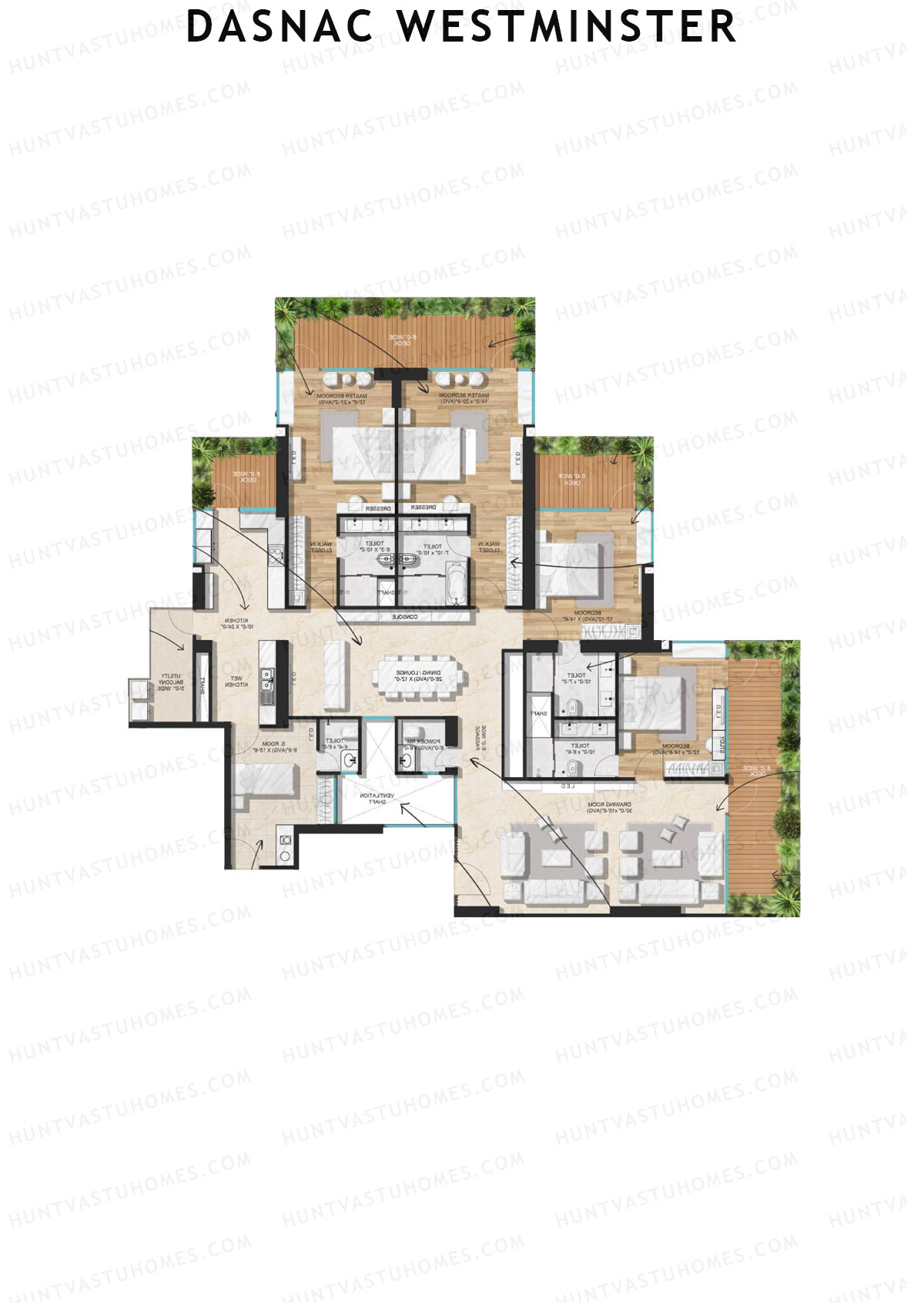 Dasnac Westminster Tower 1 Unit 2 Floor Plan