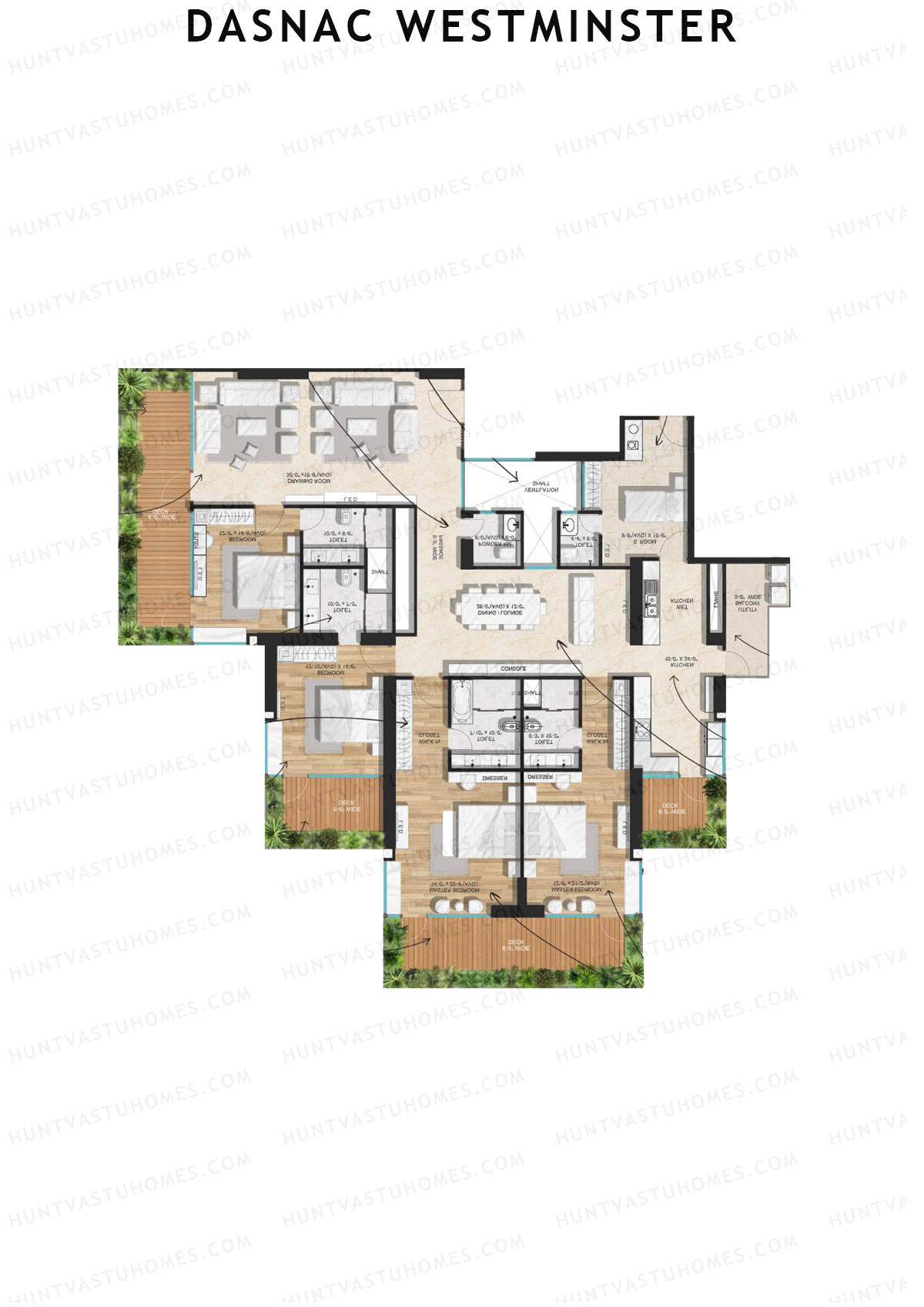 Dasnac Westminster Tower 1 Unit 4 Floor Plan