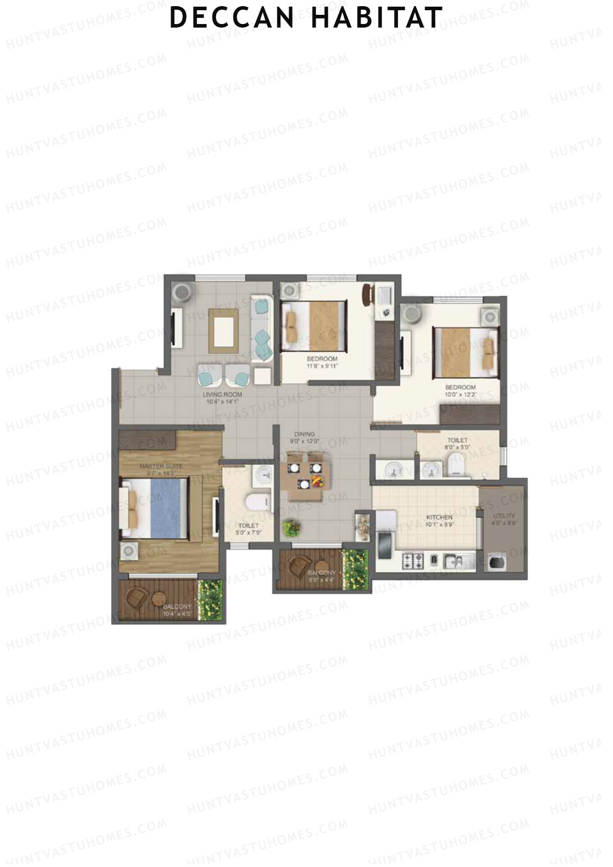 Deccan Habitat Tower 2 Unit 5 Floor Plan