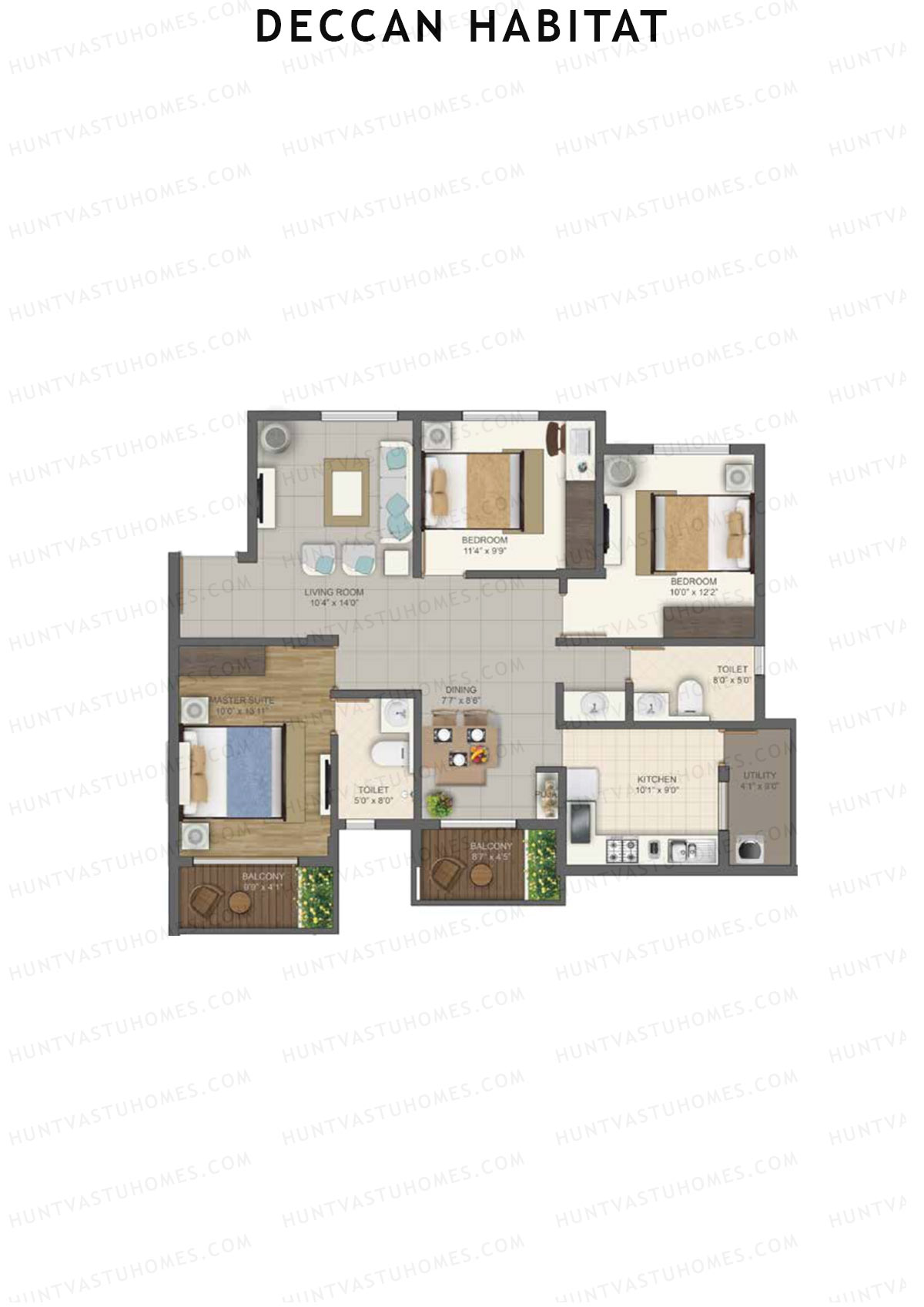 Deccan Habitat Tower 2 Unit 6 Floor Plan