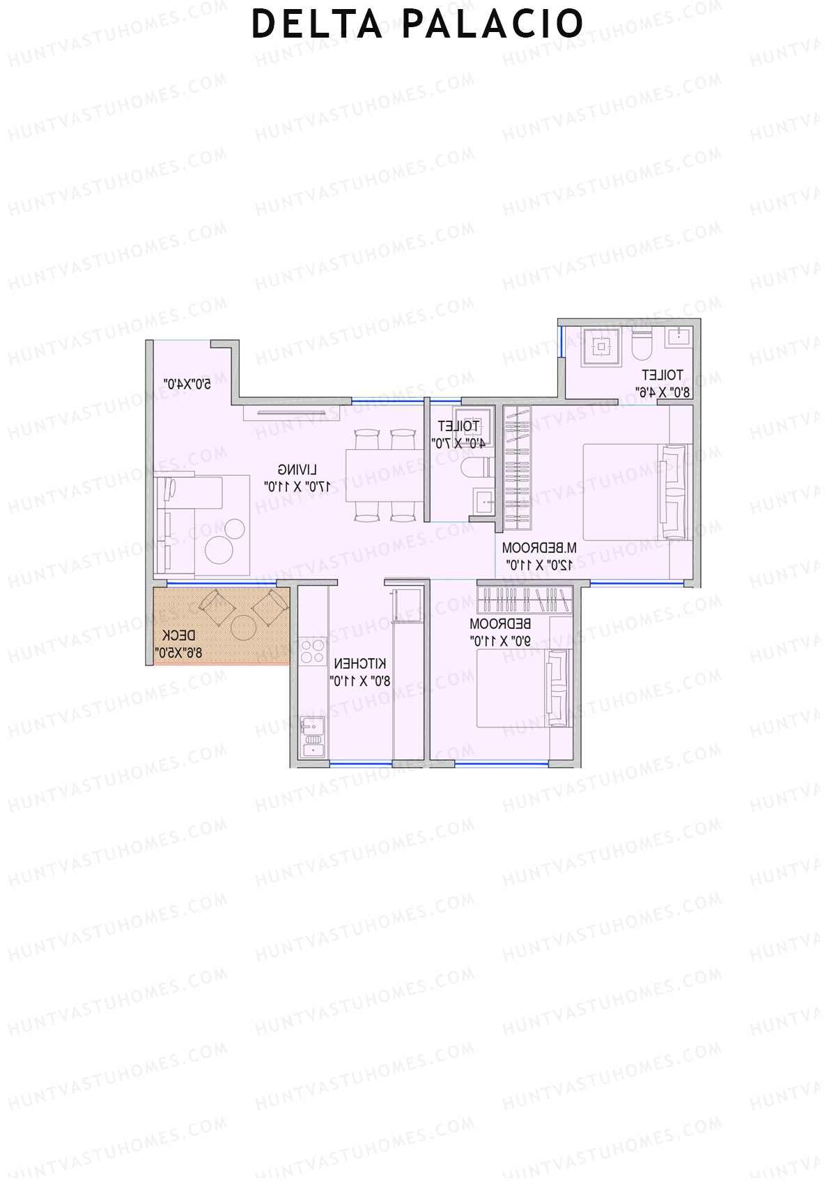 Delta Palacio Wing A Unit 3 Floor Plan