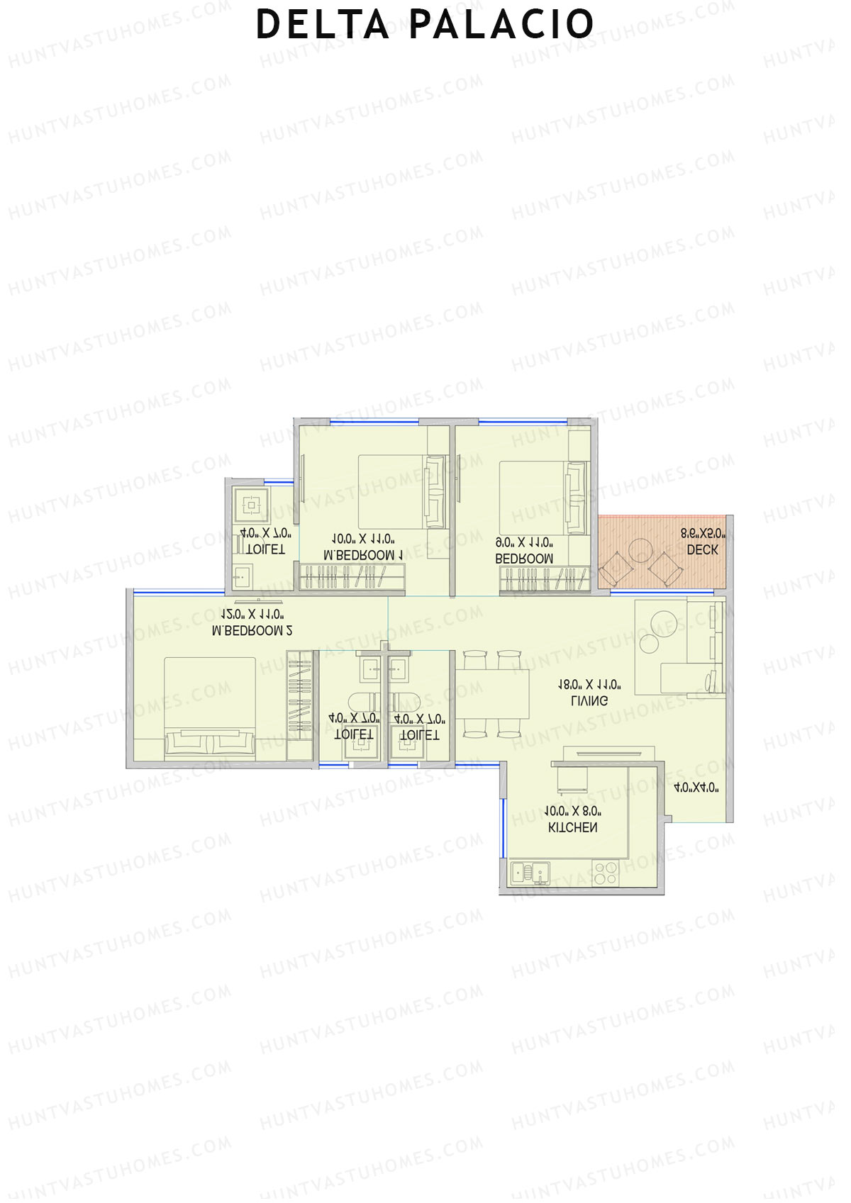 Delta Palacio Wing A Unit 6 Floor Plan