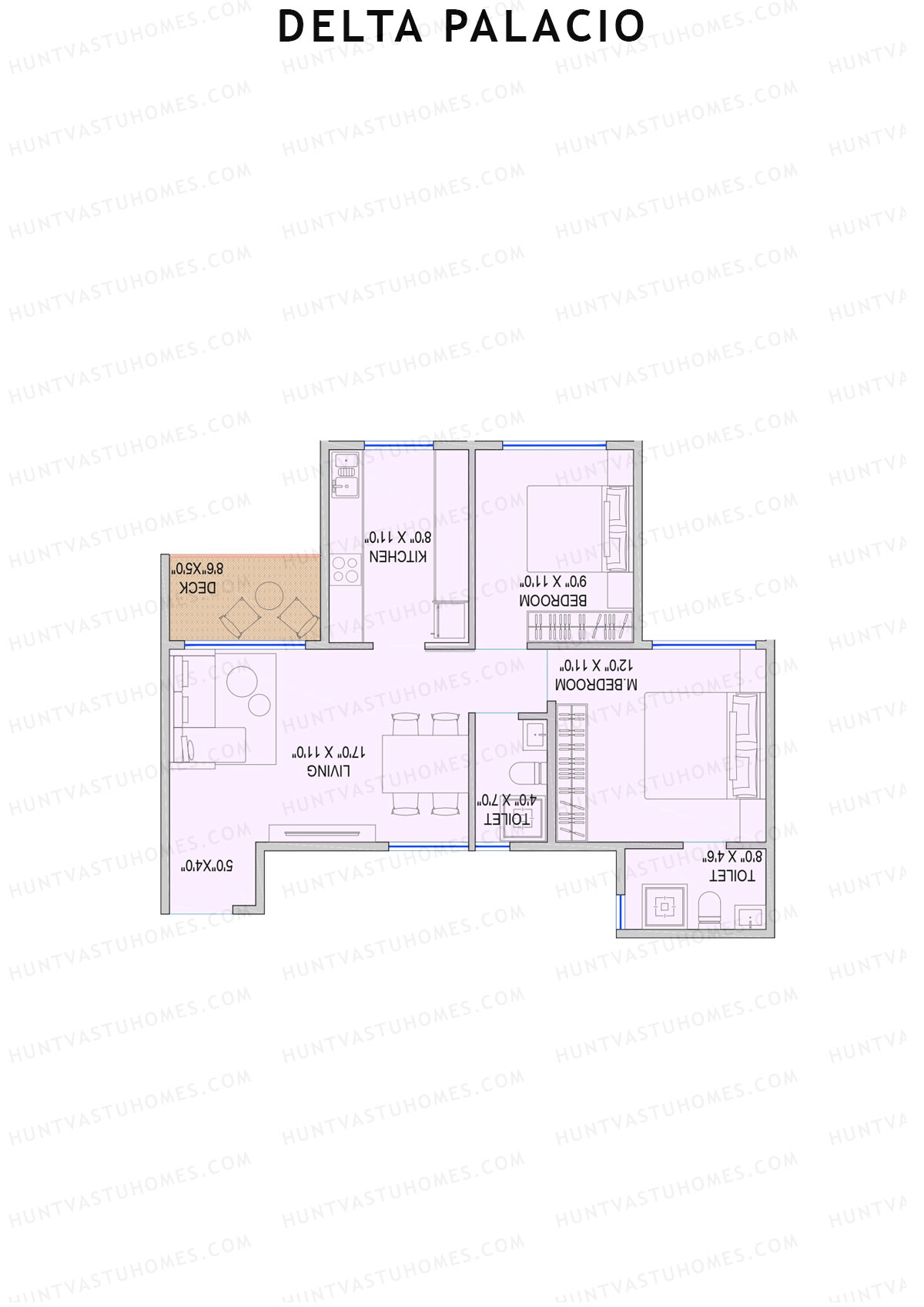 Delta Palacio Wing A Unit 7 Floor Plan