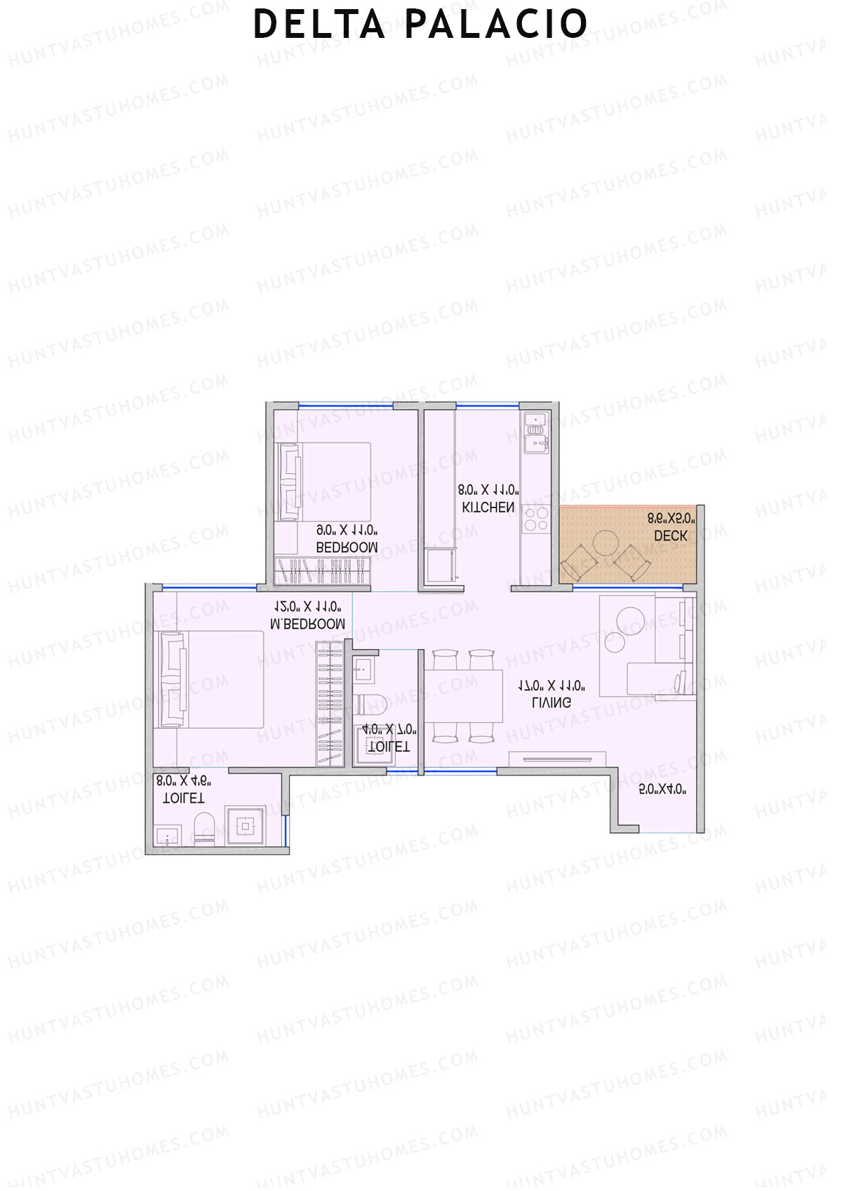 Delta Palacio Wing A Unit 8 Floor Plan