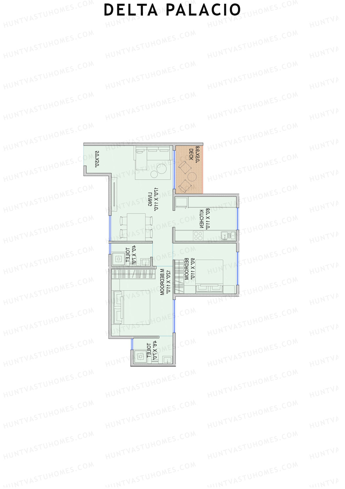 Delta Palacio Wing B Unit 5 Floor Plan