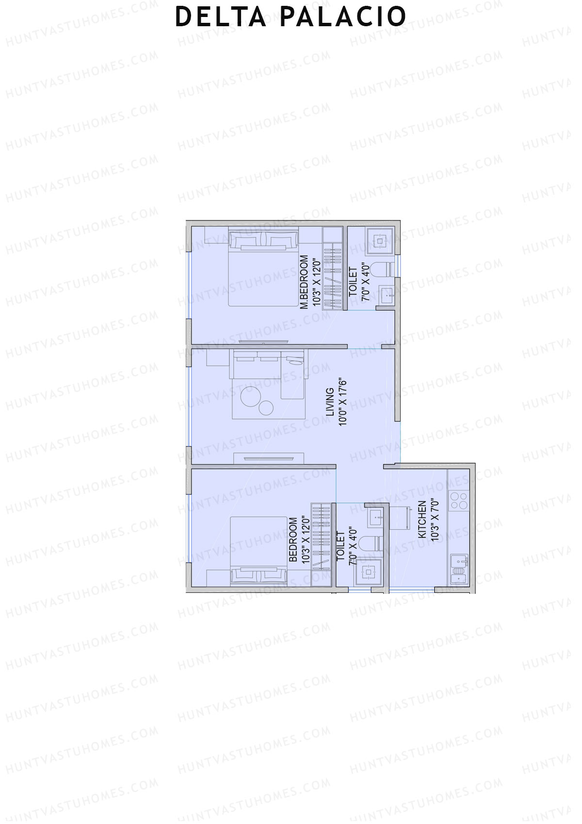 Delta Palacio Wing B Unit 7 Floor Plan