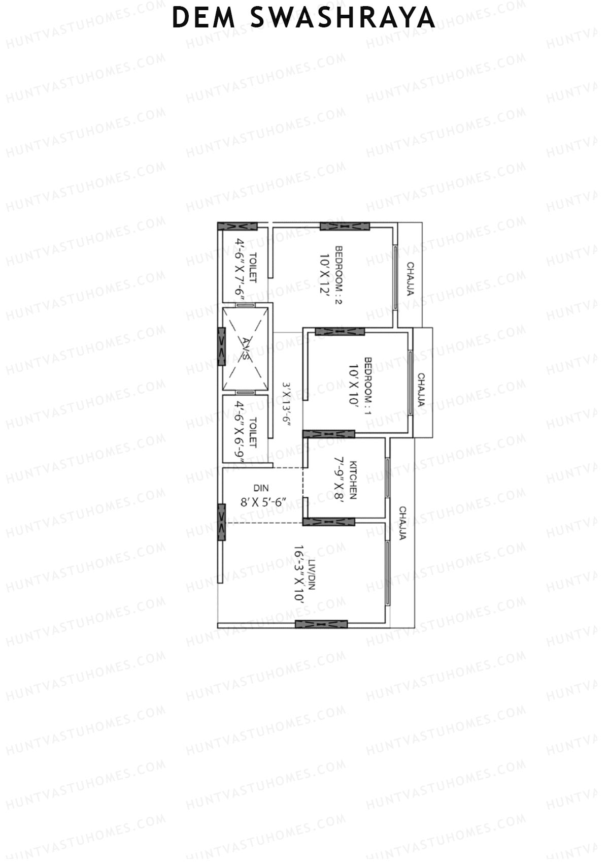 DEM Swashraya Wing A Unit 2 Floor Plan