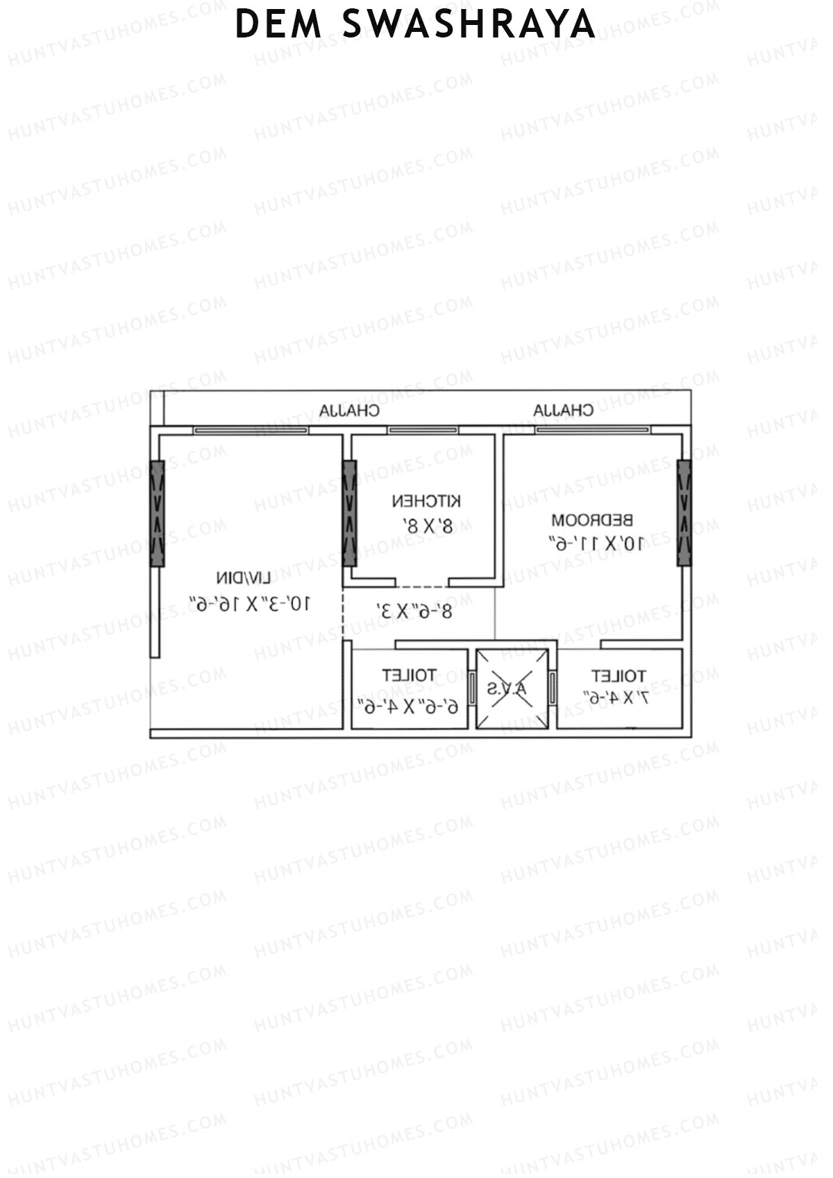 DEM Swashraya Wing B Unit 1 Floor Plan