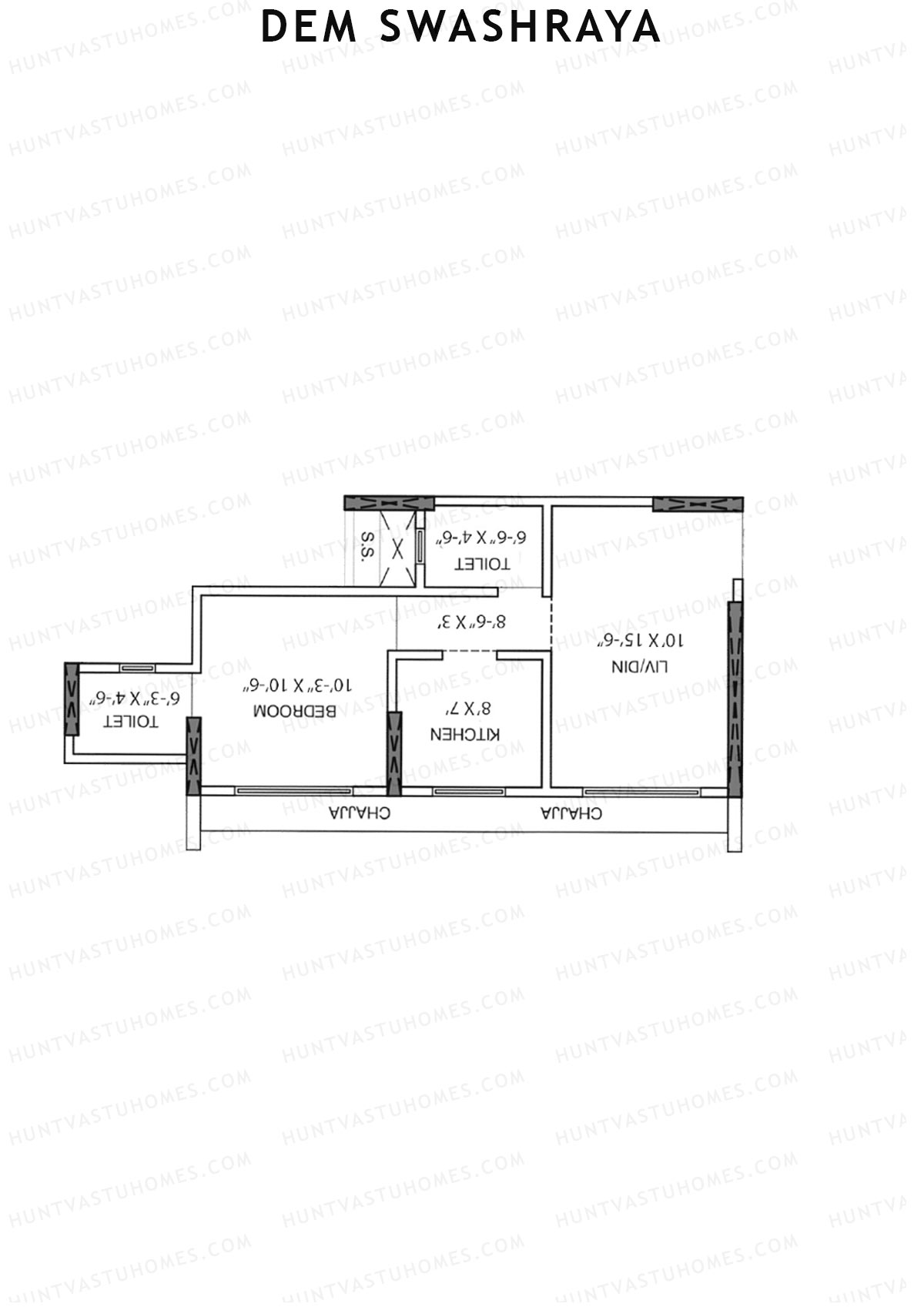 DEM Swashraya Wing B Unit 3 Floor Plan