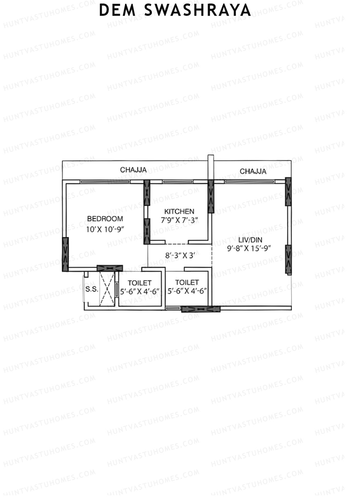 DEM Swashraya Wing B Unit 4 Floor Plan