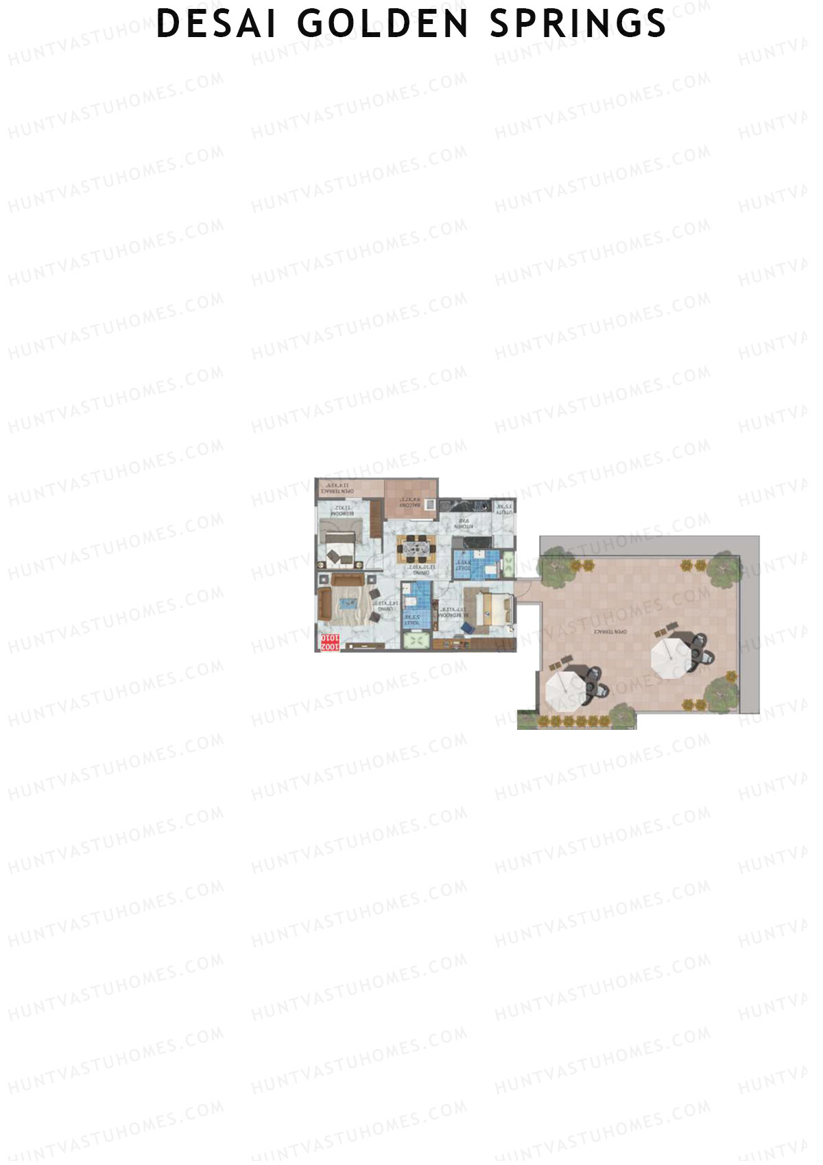 Desai Golden Springs Tower B Unit 10 Floor Plan