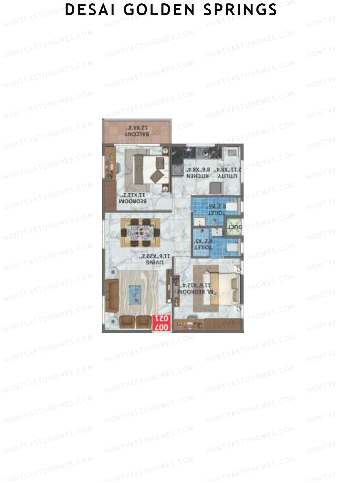 Desai Golden Springs Tower B Unit 21 Floor Plan