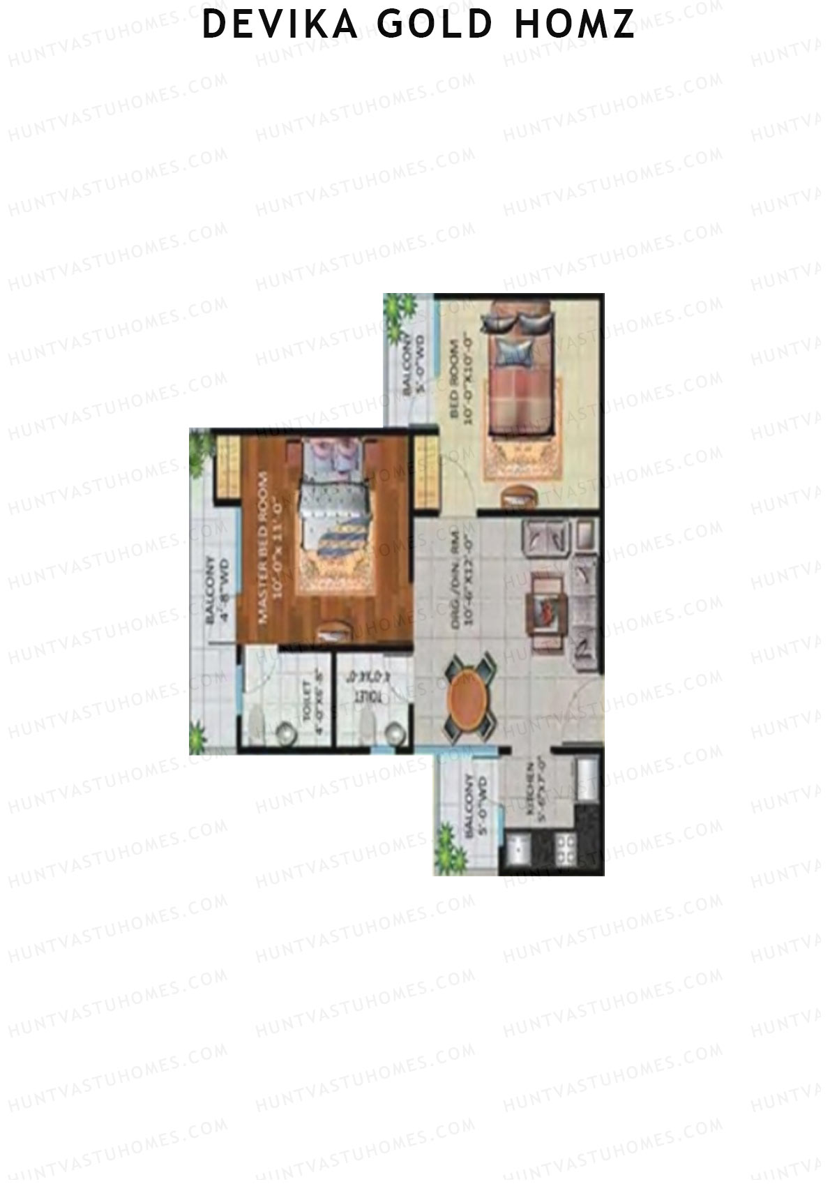 Devika Gold Homz Tower 1 Unit 1 Floor Plan