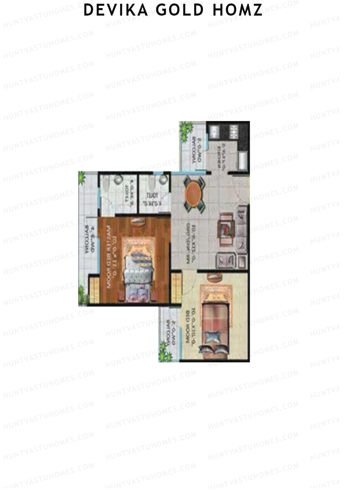 Devika Gold Homz Tower 1 Unit 3 Floor Plan