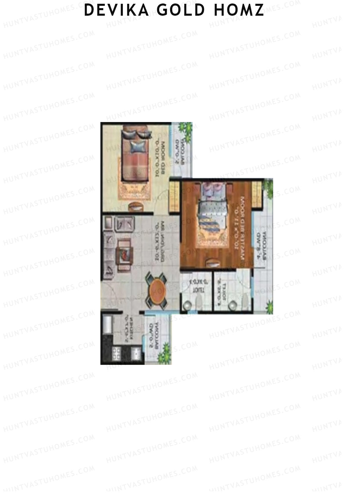 Devika Gold Homz Tower 1 Unit 6 Floor Plan