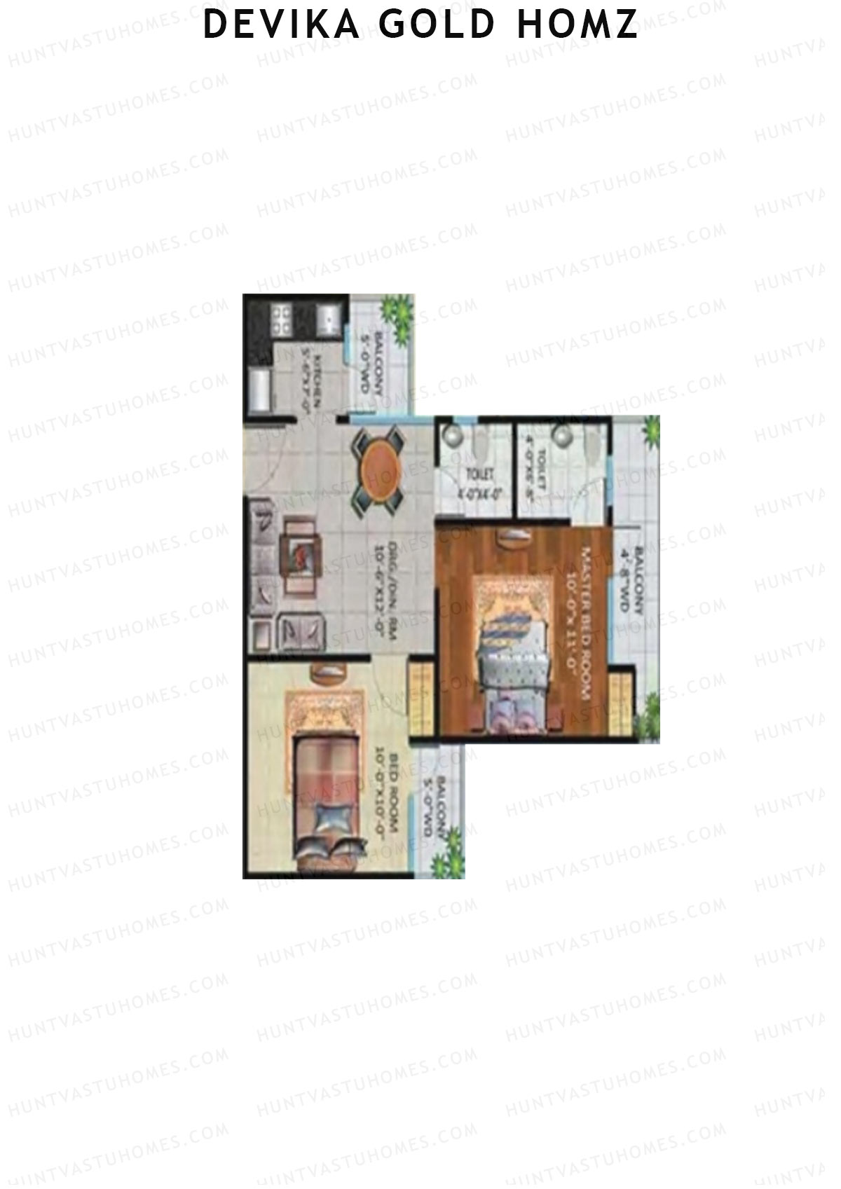 Devika Gold Homz Tower 1 Unit 8 Floor Plan