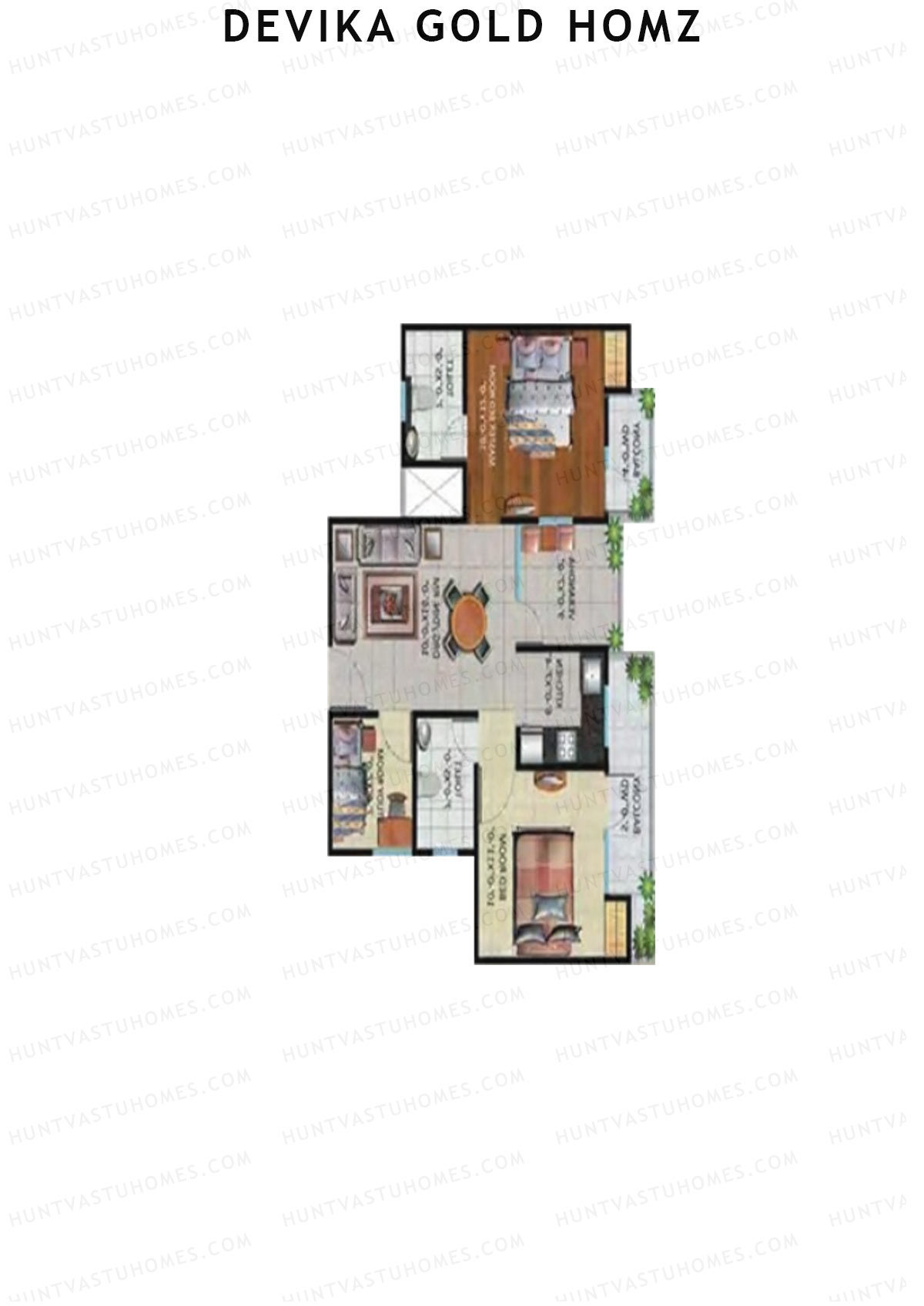 Devika Gold Homz Tower 2 Unit 8 Floor Plan