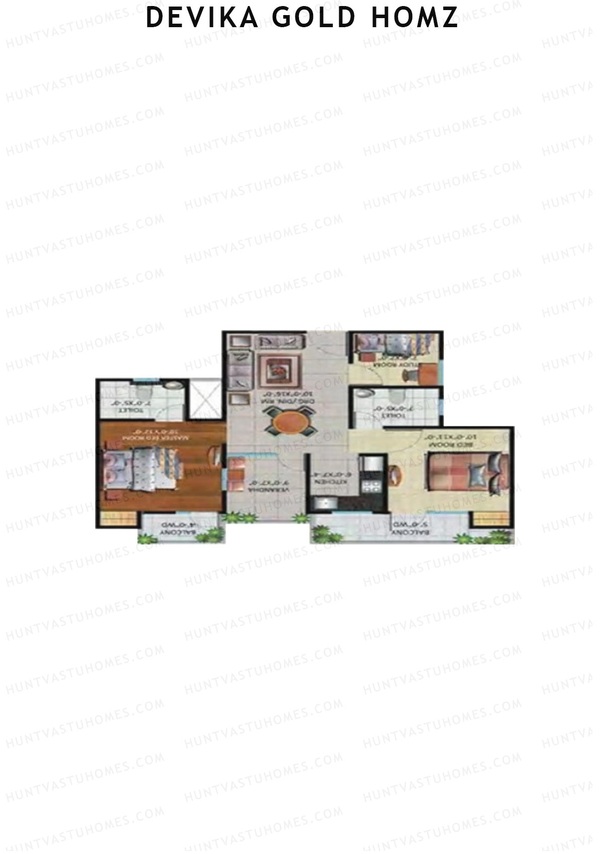 Devika Gold Homz Tower 5 Unit 1 Floor Plan