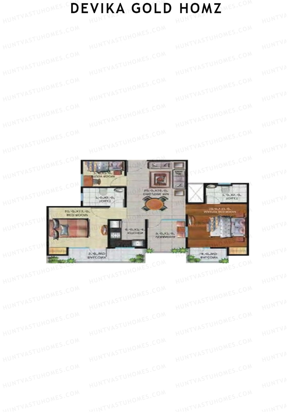 Devika Gold Homz Tower 5 Unit 2 Floor Plan