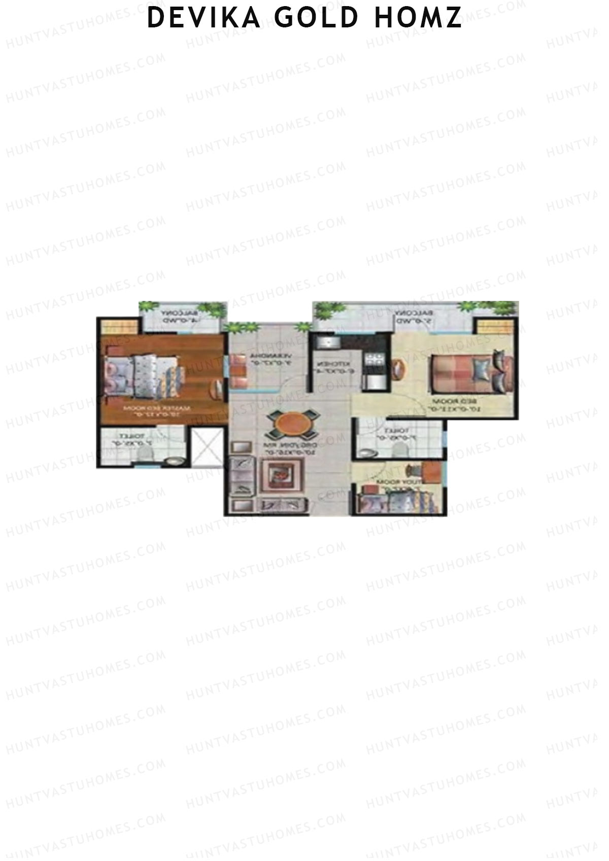 Devika Gold Homz Tower 5 Unit 4 Floor Plan